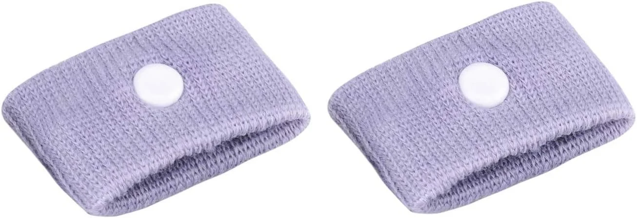 مچ بند ضد تهوع و بیماری حرکتی، مناسب برای تهوع صبحگاهی بارداری، مسافرت، ماشین، دریا و هواپیما، 2 عدد (خاکستری)