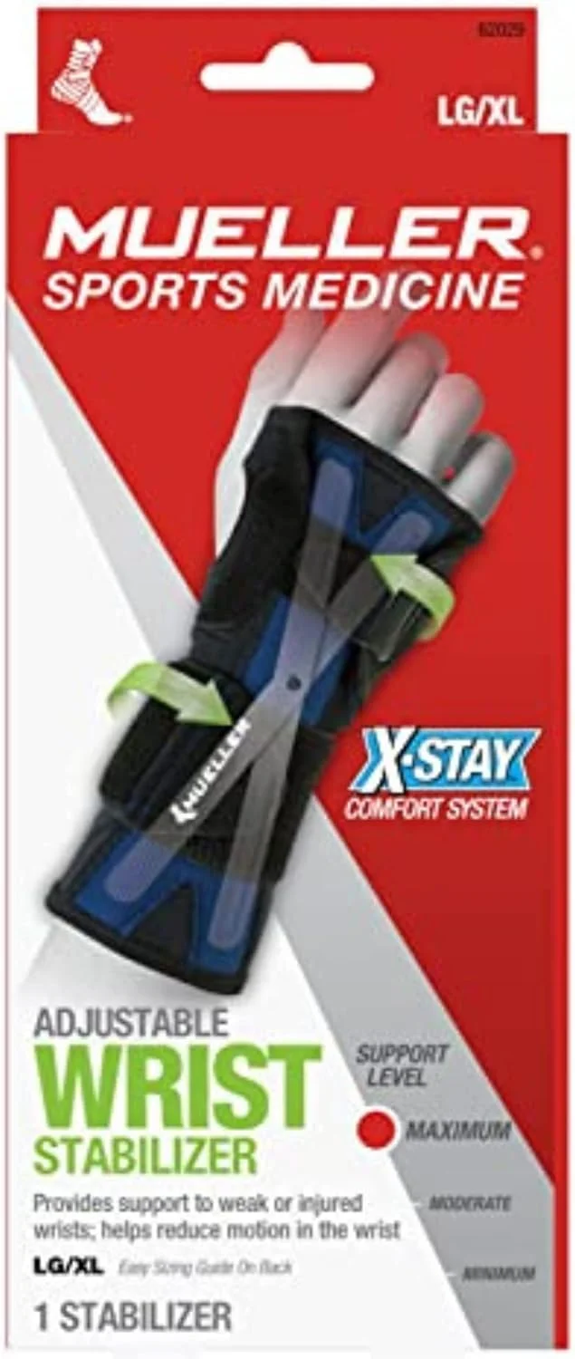 مچ بند طبی ورزشی مولر X-Stay، پشتیبانی تسکین دهنده درد مچ دست برای مردان و زنان، ایده آل برای سندرم تونل کارپال، تاندونیت، آرتریت، مشکی، سایز کوچک/متوسط
