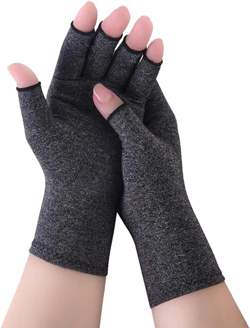 MKEAWWU 2 جفت دستکش آرتروز، دستکش بدون انگشت، دستکش فشاری برای روماتیسم و آرتروز، دستکش فشاری تسکین دهنده درد برای روماتیسم، Rsi، تونل کارپال، درد مفاصل