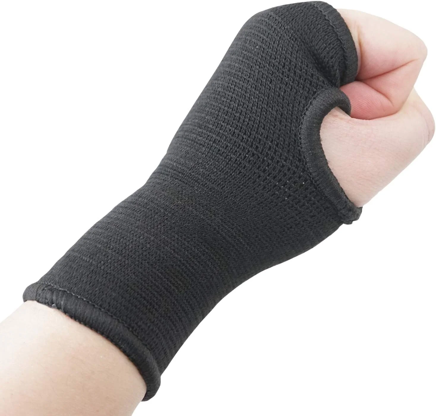 محافظ دست بافتنی Luwint برای کودکان - آستین بافتنی کف دست، مچ بند محافظ دست برای 8 تا 14 سال، 1 جفت مشکی