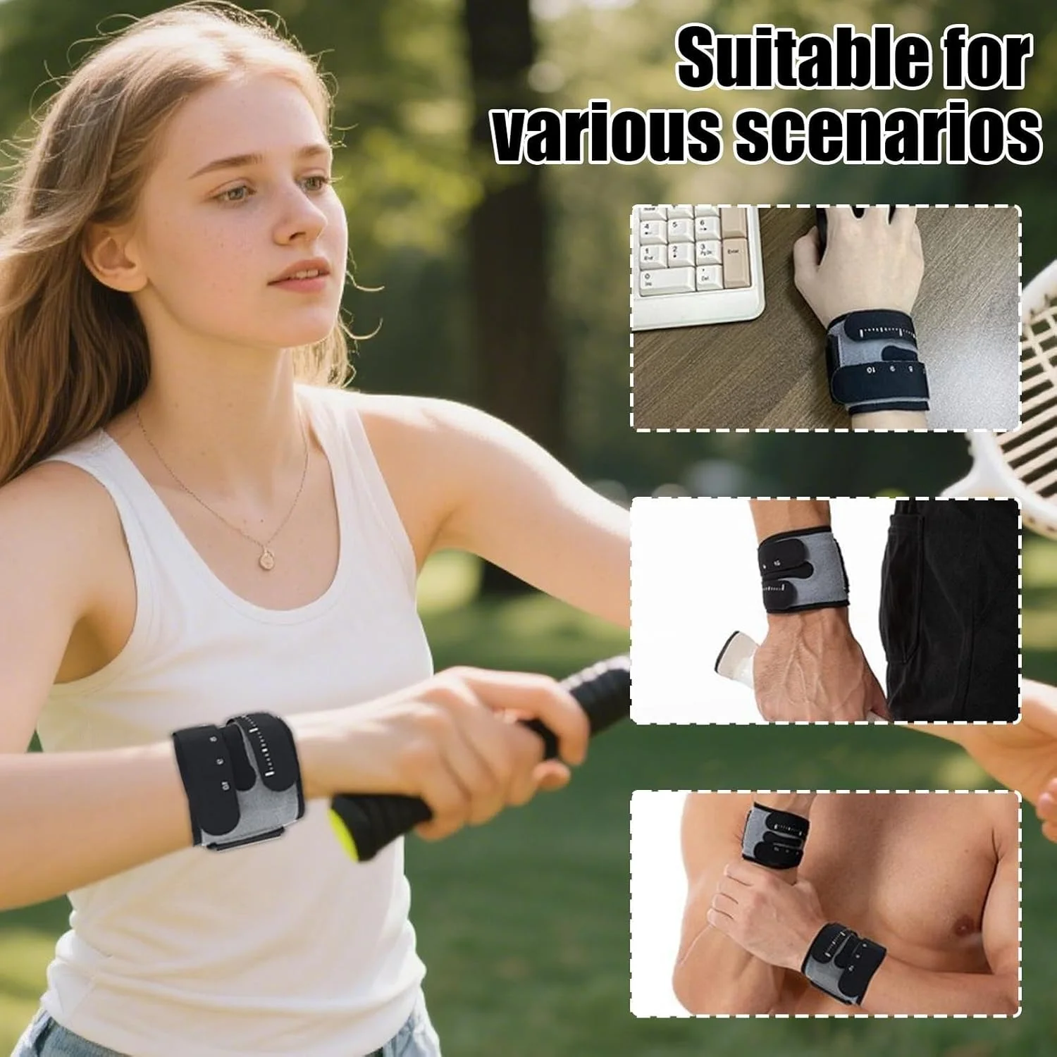 Lifting Wrist Straps,Adjustable Weightlifting Support Straps for Men - Strength Training Hand Sleeves for Exercise Fitness Deadlifting Squat Bench Gym Home Office