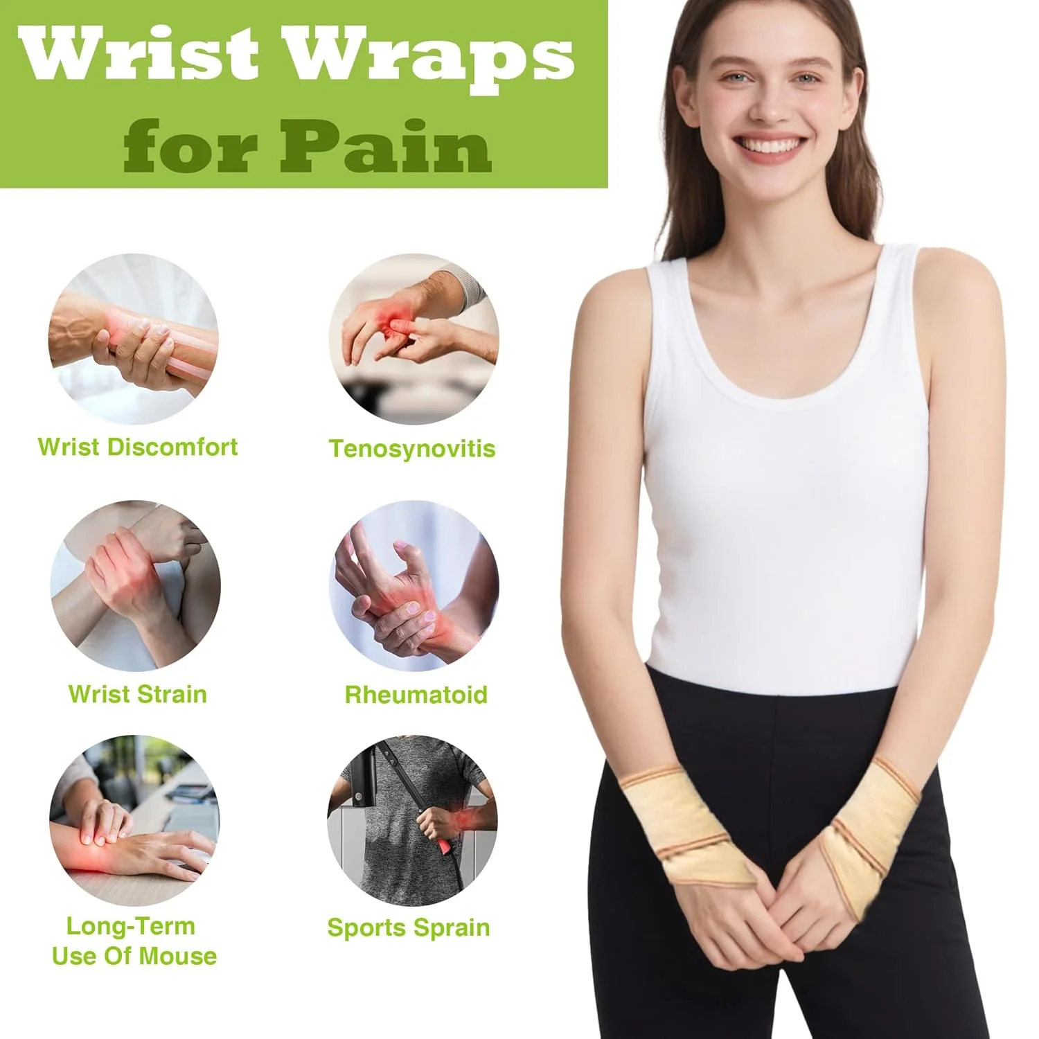 بسته 2 عددی روکش روغن کرچک قابل استفاده مجدد Lnkful برای مچ دست، روکش های مچ دست قابل تنظیم برای جلوگیری از نشت روغن کرچک، مچ بند برای یوگا، تاندونیت، آرتریت تونل کارپال، مچ بند برای درد