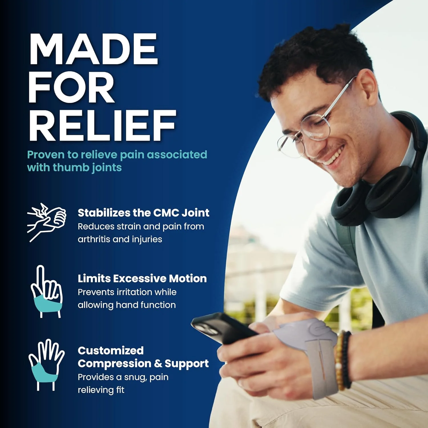 مچ بند انگشت شست مارس ولنس CMC - ساپورت محدود کننده انگشت شست، اسپلینت تثبیت کننده برای آرتروز مفصل CMC - سایز مدیوم - دست چپ مچ بند انگشت شست مارس ولنس CMC - ساپورت محدود کننده انگشت شست، اسپلینت تثبیت کننده برای آرتروز مفصل CMC - سایز مدیوم - دست چپ