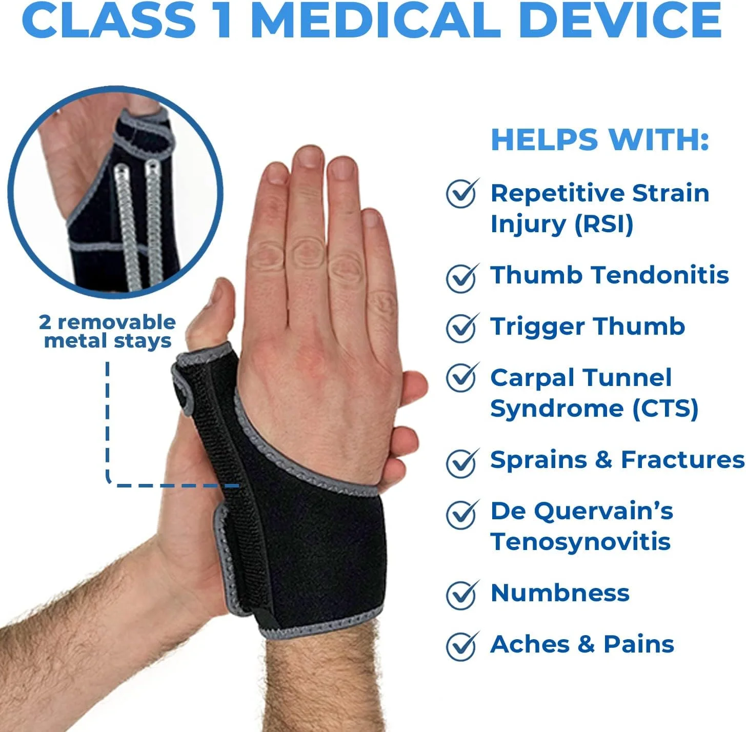 مچ بند و شست طبی Kedley برای دست راست و چپ | بریس نئوپرن با دو آتل فلزی قابل جابجایی برای تنظیم سطح | پشتیبانی برای تنوسینوویت دکوروان، آرتریت و تاندونیت مچ بند و شست طبی Kedley برای دست راست و چپ | بریس نئوپرن با دو آتل فلزی قابل جابجایی برای تنظیم سطح | پشتیبانی برای تنوسینوویت دکوروان، آرتریت و تاندونیت