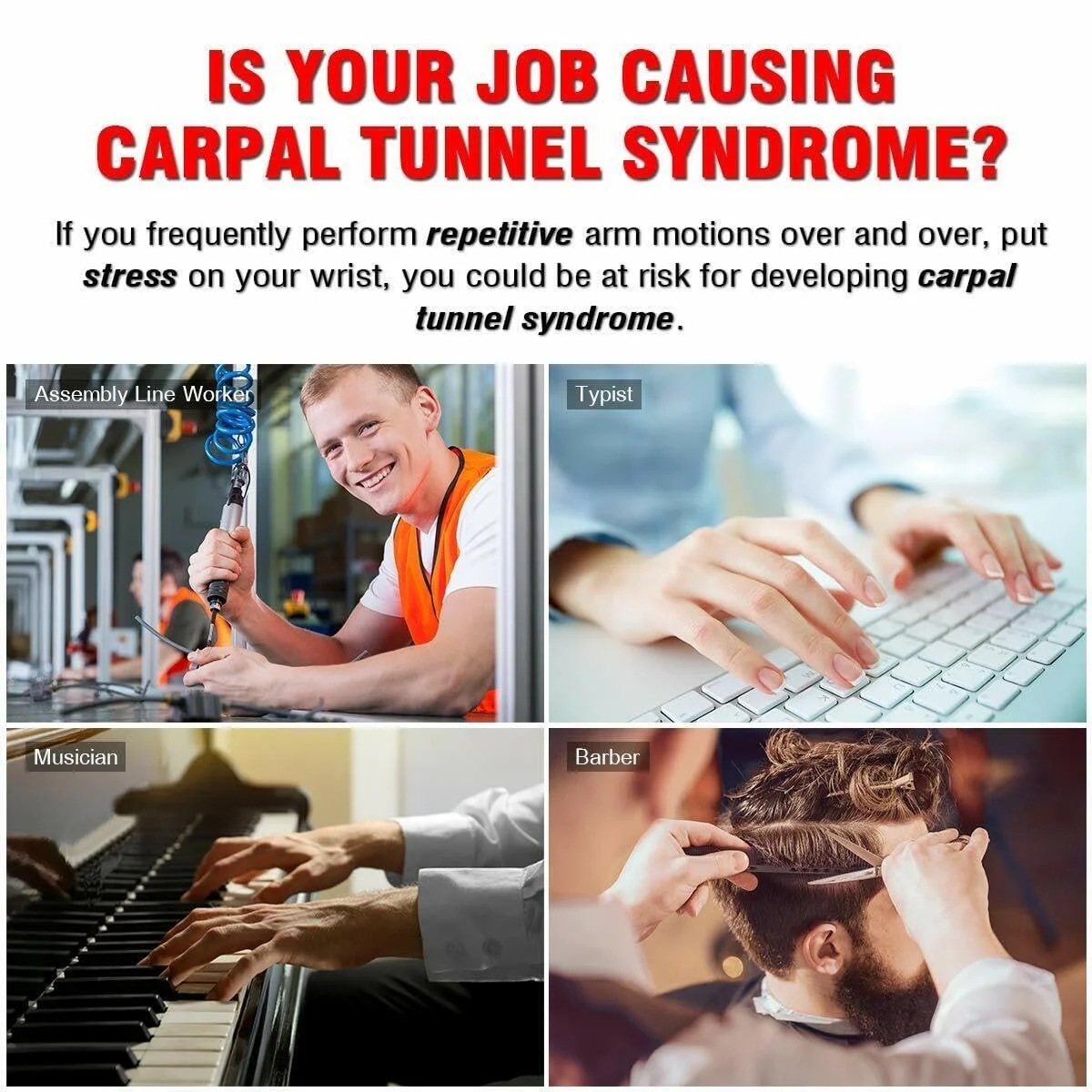 مچ بند تونل کارپال KASTWAVE، مچ بند خواب شبانه با آتل و بالشتک کف دست - مناسب برای هر دو دست - برای حمایت، تونل کارپال، تاندونیت، آسیب مچ دست و درد (بسته 1 عددی)