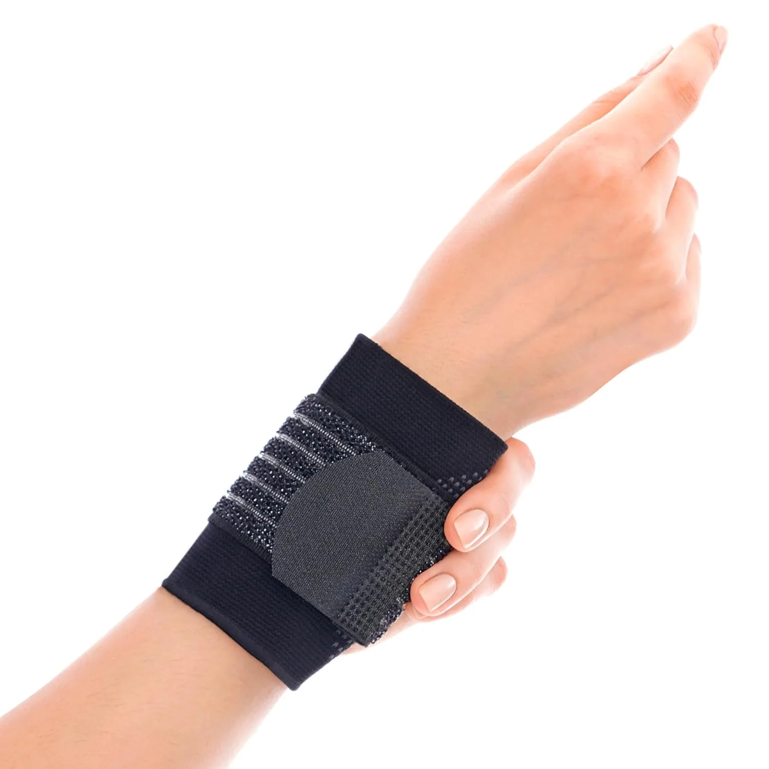 invera Adjustable Wrist Support Brace, Wrist Wraps for Weightlifting, Compression Brace for Carpal Tunnel, Gym Training, Workout, Pain Relief, Right & Left Hand (Small, 1 Unit)