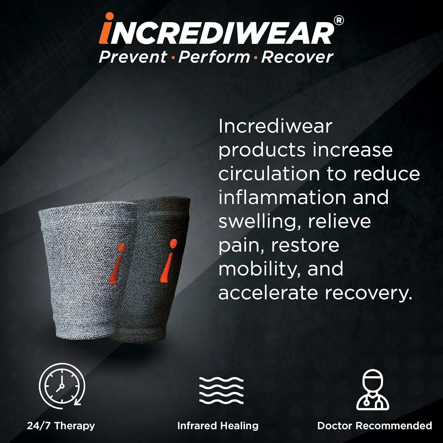 آستین مچی Incrediwear - مچ بند برای زنان و مردان، کمک به التهاب، تورم و تسکین درد مفاصل، پشتیبانی مچ برای بهبودی از آسیب و جراحی (مشکی، S/M)