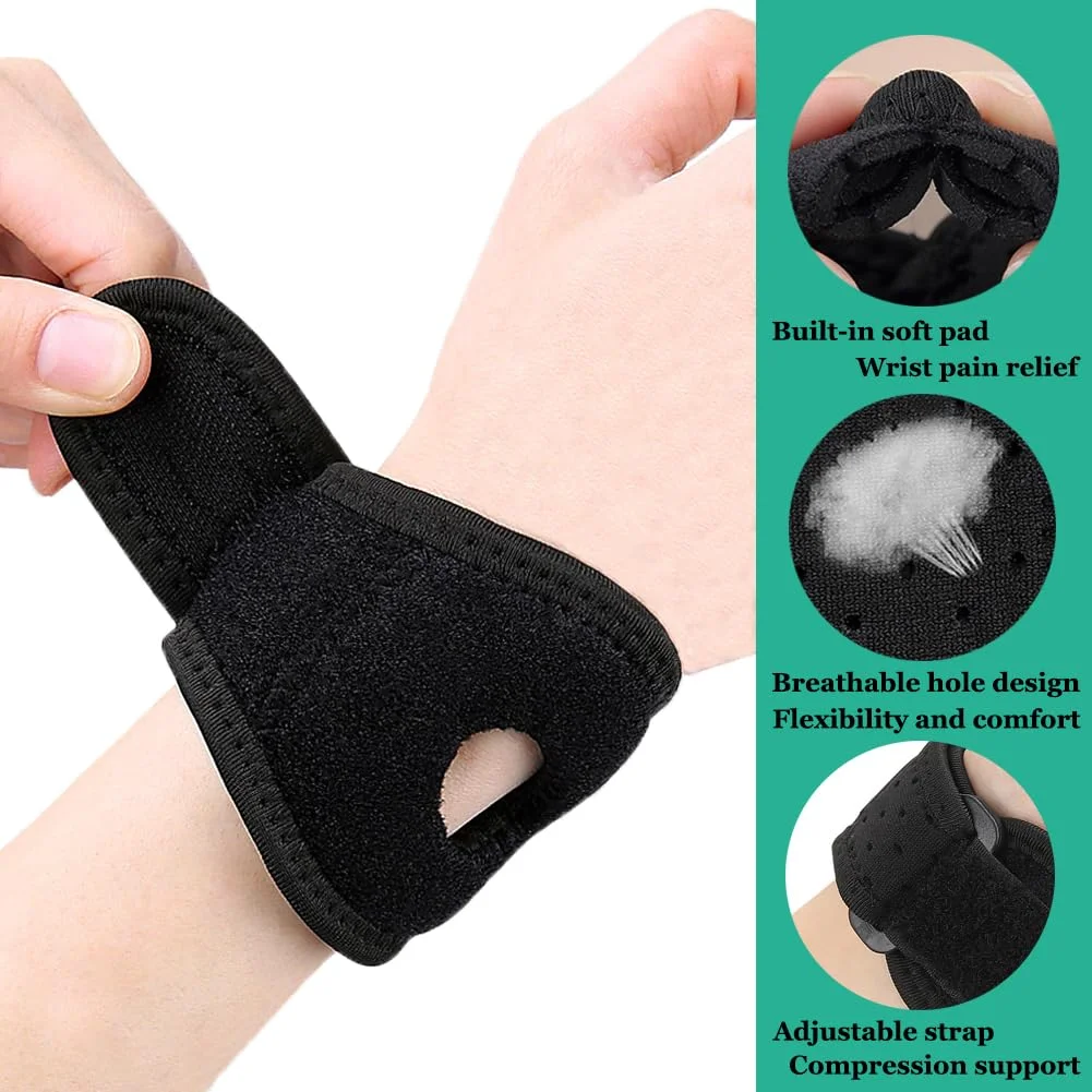 Ulnar Wrist Brace For TFCC Tears, TFCC Wrist Wrap with Soft Ring Pad for Ulnar Sided Wrist Pain, DRUJ Instability, Tendonitis, Strain, Wrist Band Support for Exercise, Sports, Fits Both Hand (S/M)