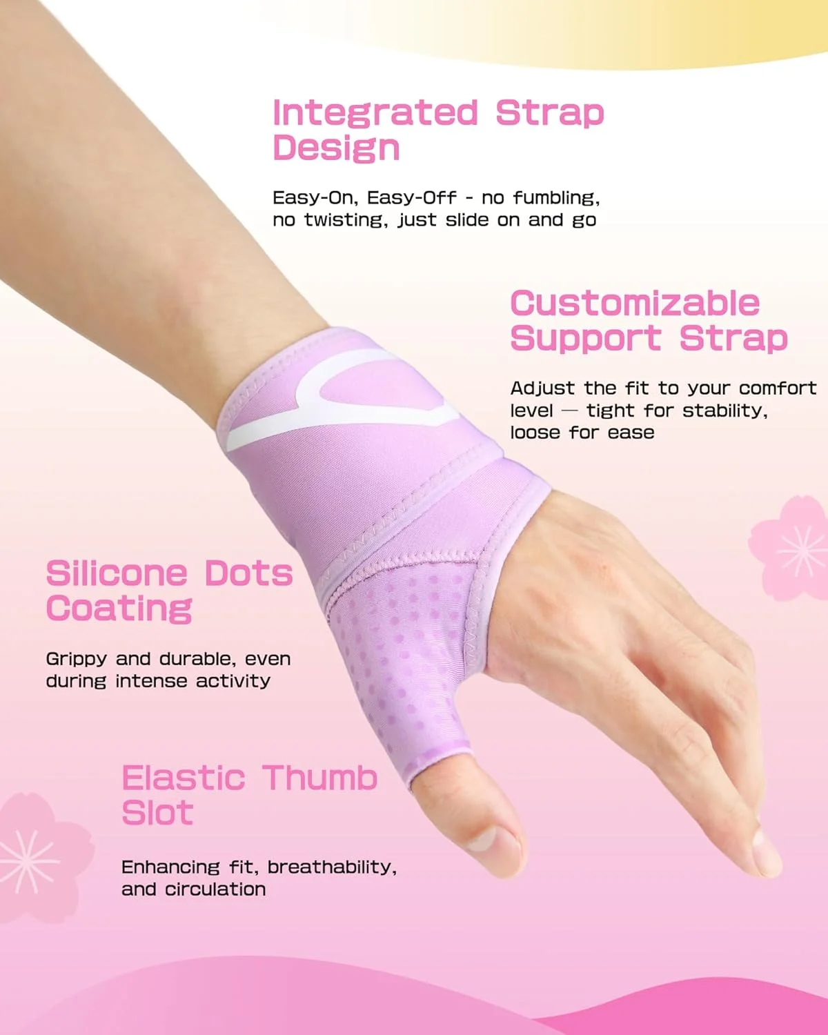 مچ بند جاپرسونا با شست نرم برای تونل کارپال خفیف، تاندونیت، آرتروز، رگ به رگ شدن، مچ بند فشاری برای زنان، بند مچ دست برای کار، تایپ کردن و خوابیدن