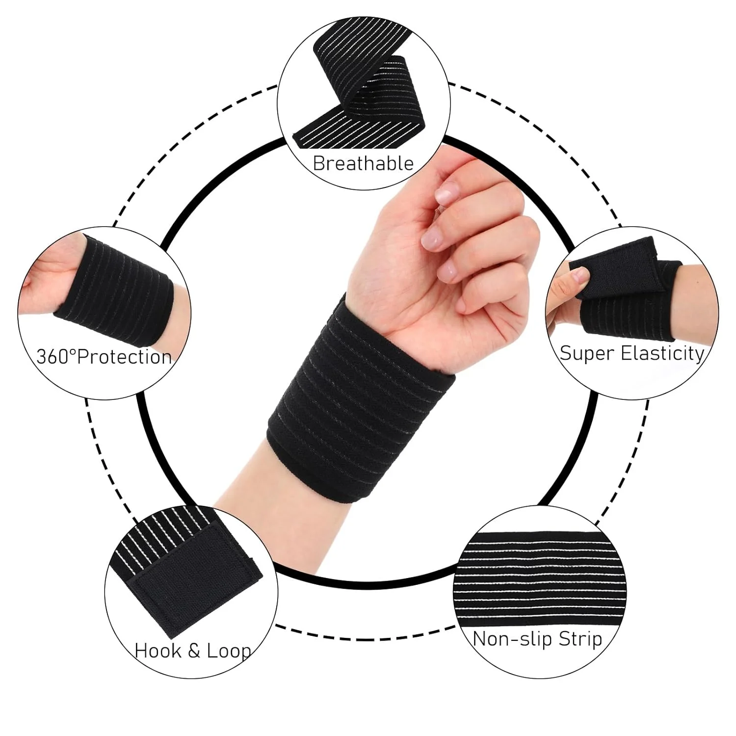 بسته 6 عددی مچ بند کشی Hpmjz، بانداژ فشاری مچ دست، بند مچ قابل تنظیم، مچ بند تنفسی برای زنان و مردان، مناسب وزنه برداری، تمرین، تناسب اندام، تنیس، بسکتبال بسته 6 عددی مچ بند کشی Hpmjz، بانداژ فشاری مچ دست، بند مچ قابل تنظیم، مچ بند تنفسی برای زنان و مردان، مناسب وزنه برداری، تمرین، تناسب اندام، تنیس، بسکتبال