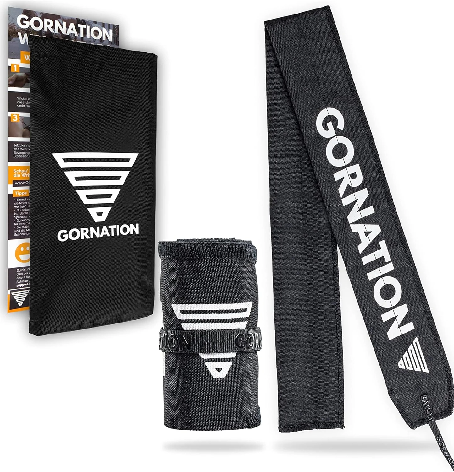 مچ بند GORNATION - بند مچ برای تمرینات کالیستنیکس، فیتنس و وزن بدن برای مردان و زنان (مشکی ممتاز)