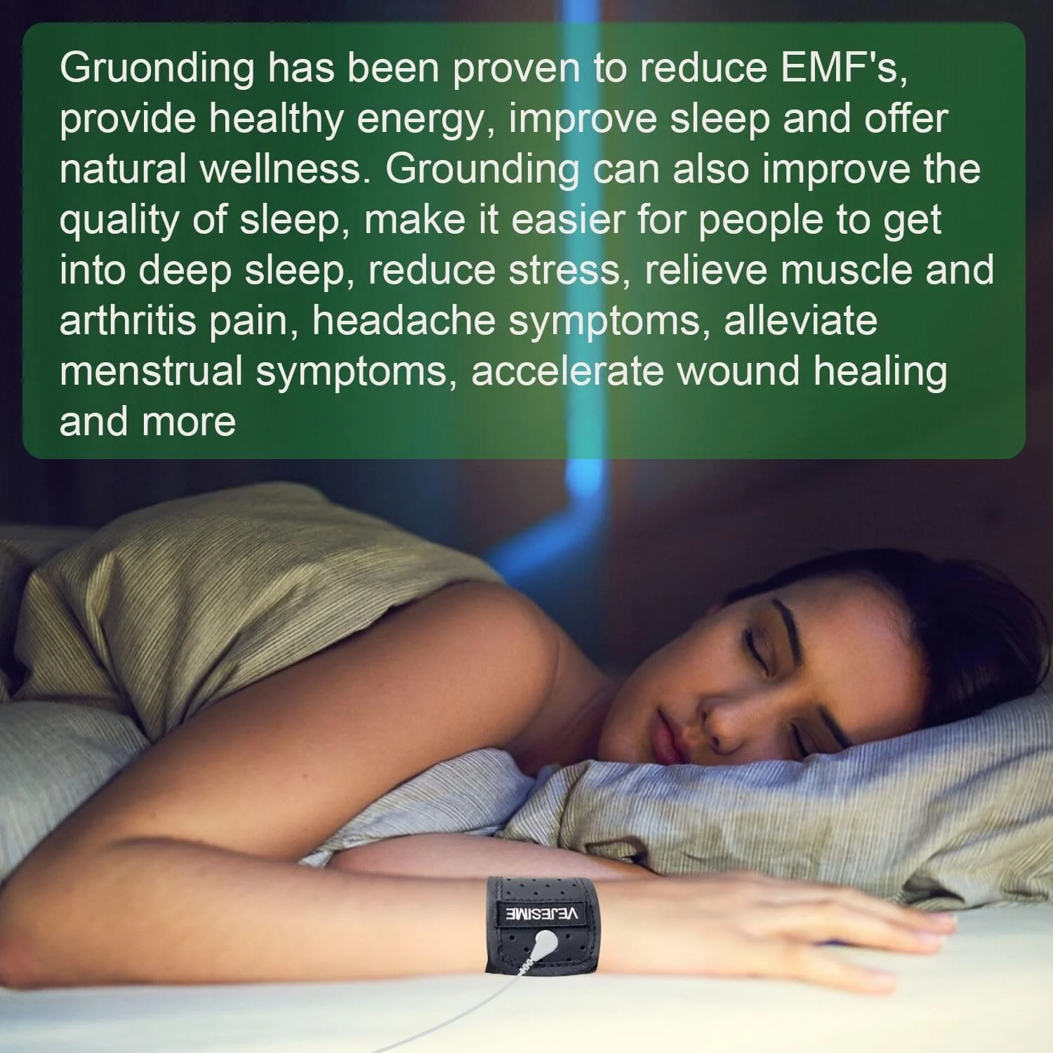 بند اتصال به زمین، محافظ مچ دست برای اتصال به زمین برای مردان و زنان، مچ بند حمایتی برای اتصال به زمین، چرم مصنوعی کربن رسانا برای خواب بهتر، تسکین درد و التهاب