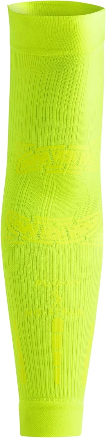 آستین ورزشی بیومکانیکی FLOKY مدل No Strain، بسته 2 عددی، مناسب تنیس، پدل، بسکتبال، کاهش لرزش، پشتیبانی از آرنج و ساعد، آستین فشاری تثبیت کننده تاندون ها و عضلات، نئون زرد، L-XL