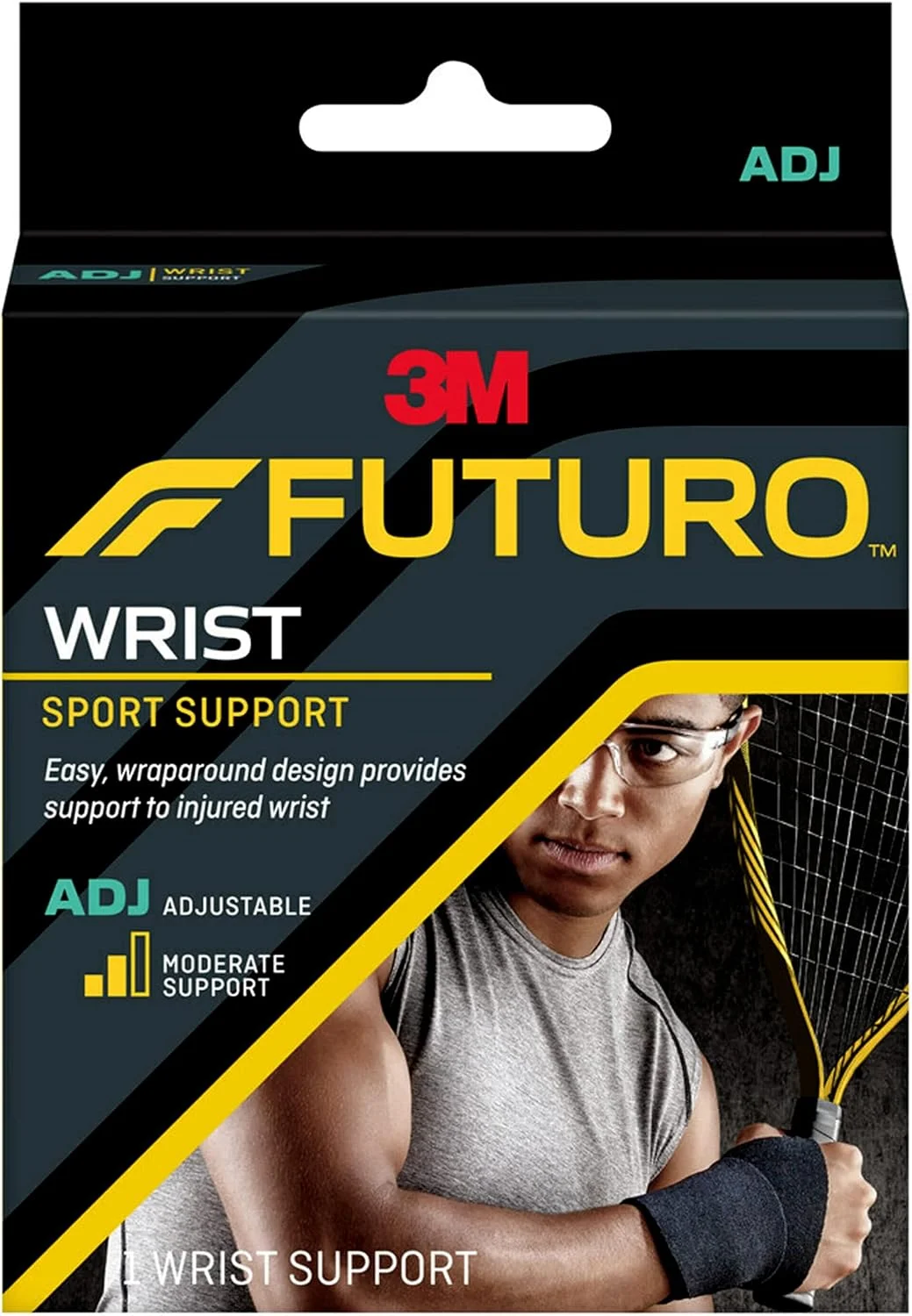 مچ بند ورزشی فوتورو، سایز قابل تنظیم، 1 عدد در بسته | رنگ مشکی | 09033ENR | آسان | طراحی دورپیچ، مچ آسیب دیده را پشتیبانی می کند | پشتیبانی متوسط | مچ بند