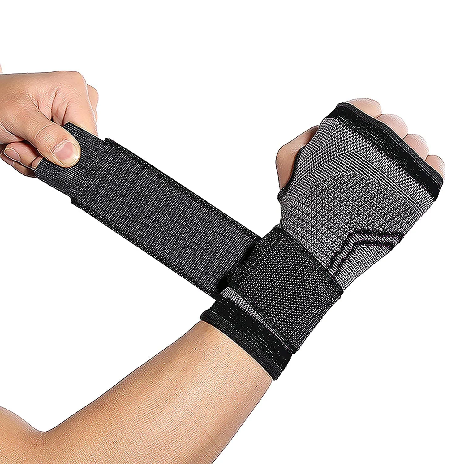 بسته 2 عددی مچ بند FDTY، مچ بند، آستین فشاری دست برای تناسب اندام، وزنه برداری، MTB، تاندونیت، رگ به رگ شدن، بهبودی، سندرم تونل کارپال، آرتروز، تسکین درد (متوسط)