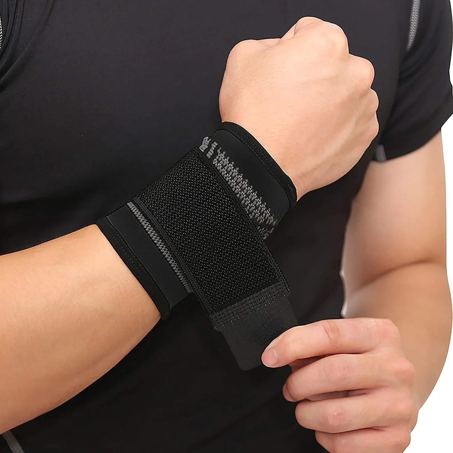 مچ بند مچی FDTY، مچ بند فشاری، مچ بند برای کار، تناسب اندام، وزنه برداری، رگ به رگ شدن، تاندونیت، سندرم تونل کارپال، آرتروز، تسکین درد، مچ بند قابل تنظیم 2 عددی (بزرگ)