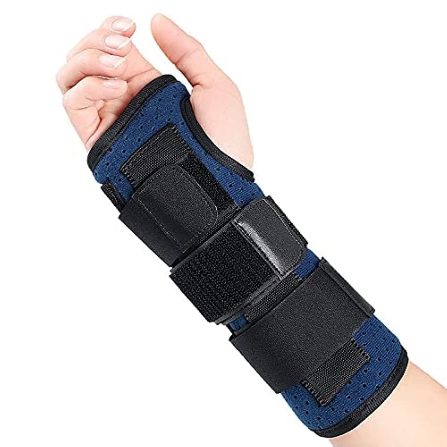مچ بند تونل کارپال برای حمایت شبانه، آتل فلزی قابل جابجایی، سه بند فشاری قابل تنظیم، مچ بند برای مردان و زنان، تسکین ناراحتی مچ دست - راست (راست)