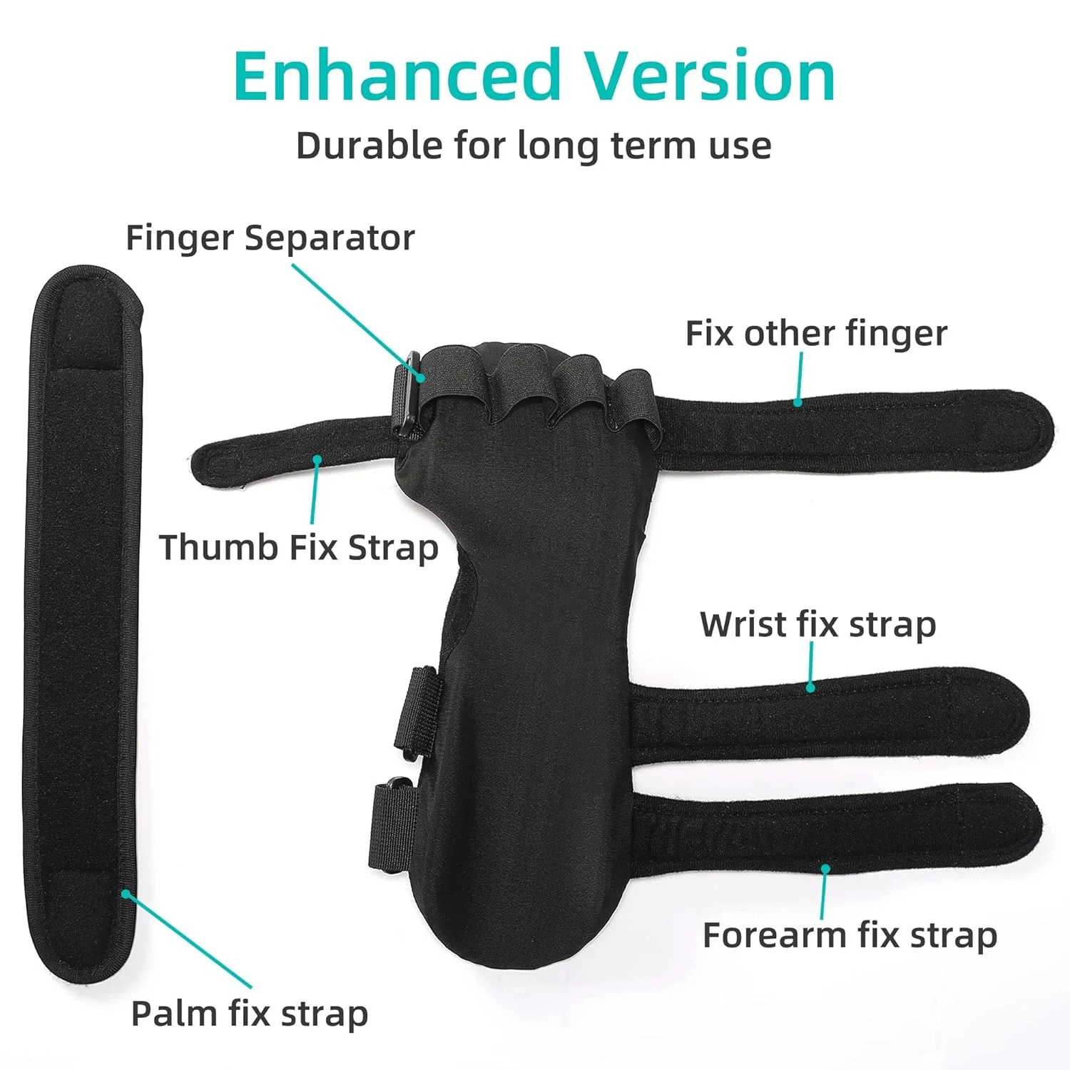 Fanwer Resting Hand Splint with Finger Separators - Hand Brace for Finger Contractures - Night Immobilizer Support for Carpal Tunnel Wrist Pain - Thumb Stabilizer Strap For Correction & Comfort (Left) Fanwer Resting Hand Splint with Finger Separators - Hand Brace for Finger Contractures - Night Immobilizer Support for Carpal Tunnel Wrist Pain - Thumb Stabilizer Strap For Correction & Comfort (Left)
