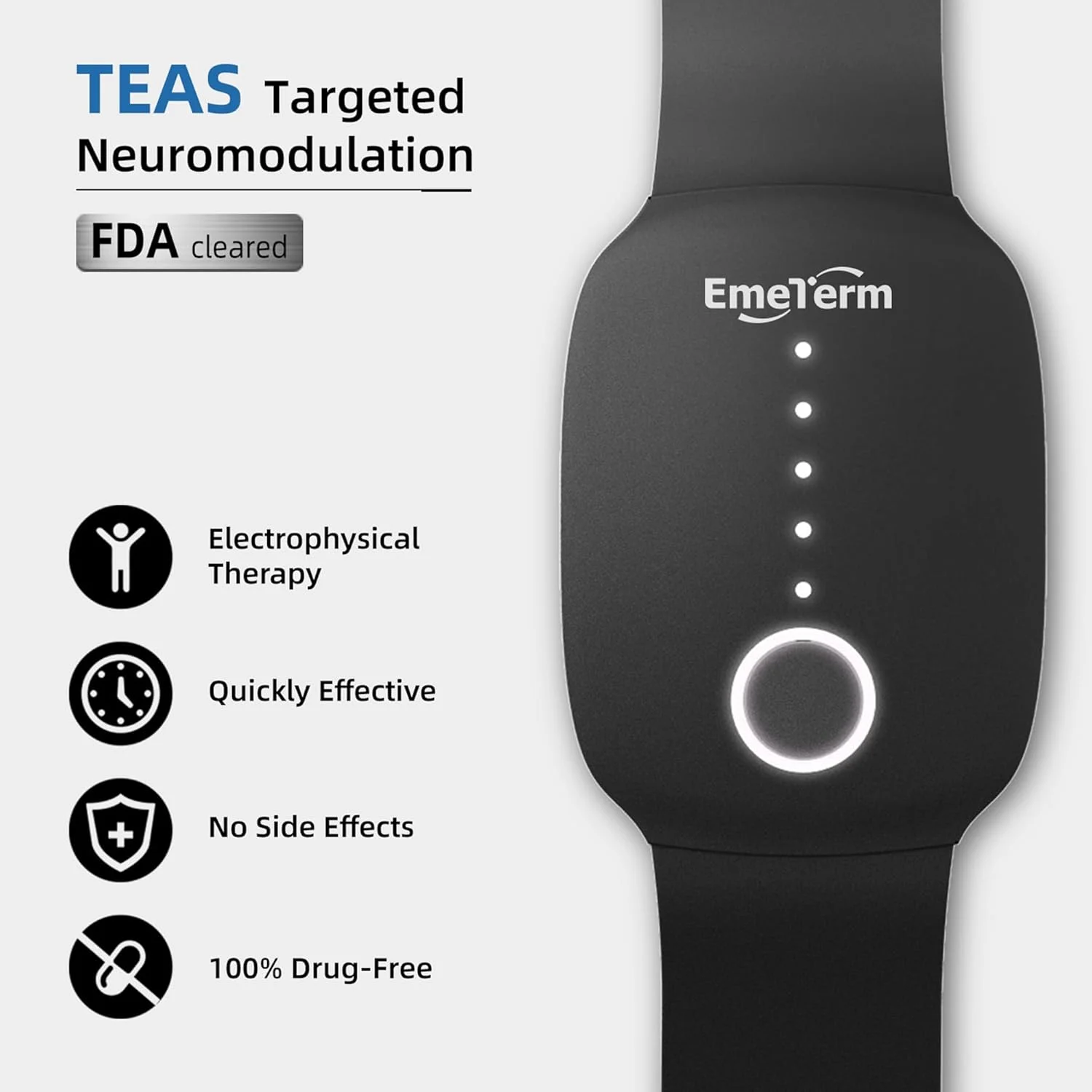 دستبند ضد تهوع EmeTerm Fashion دارای تاییدیه FDA، تسکین دهنده حالت تهوع، محرک الکترود، بیماری صبحگاهی، بیماری مسافرتی، تسکین استفراغ، قابل شارژ، بدون ژل، بدون دارو، مچ بند بدون عوارض جانبی دستبند ضد تهوع EmeTerm Fashion دارای تاییدیه FDA، تسکین دهنده حالت تهوع، محرک الکترود، بیماری صبحگاهی، بیماری مسافرتی، تسکین استفراغ، قابل شارژ، بدون ژل، بدون دارو، مچ بند بدون عوارض جانبی