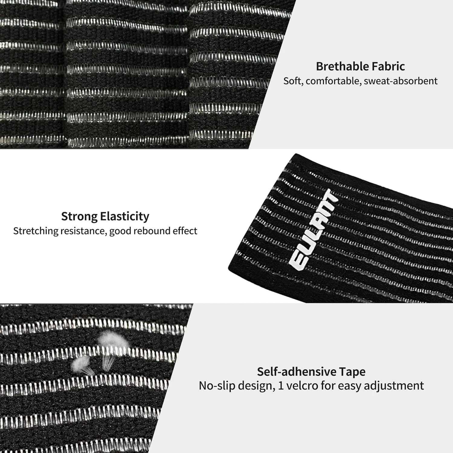 بانداژ کشی الاستیک EULANT، 40 سانتی متر، بانداژ دستی قابل تنظیم، مچ بند کودکان، بانداژ مچ دست