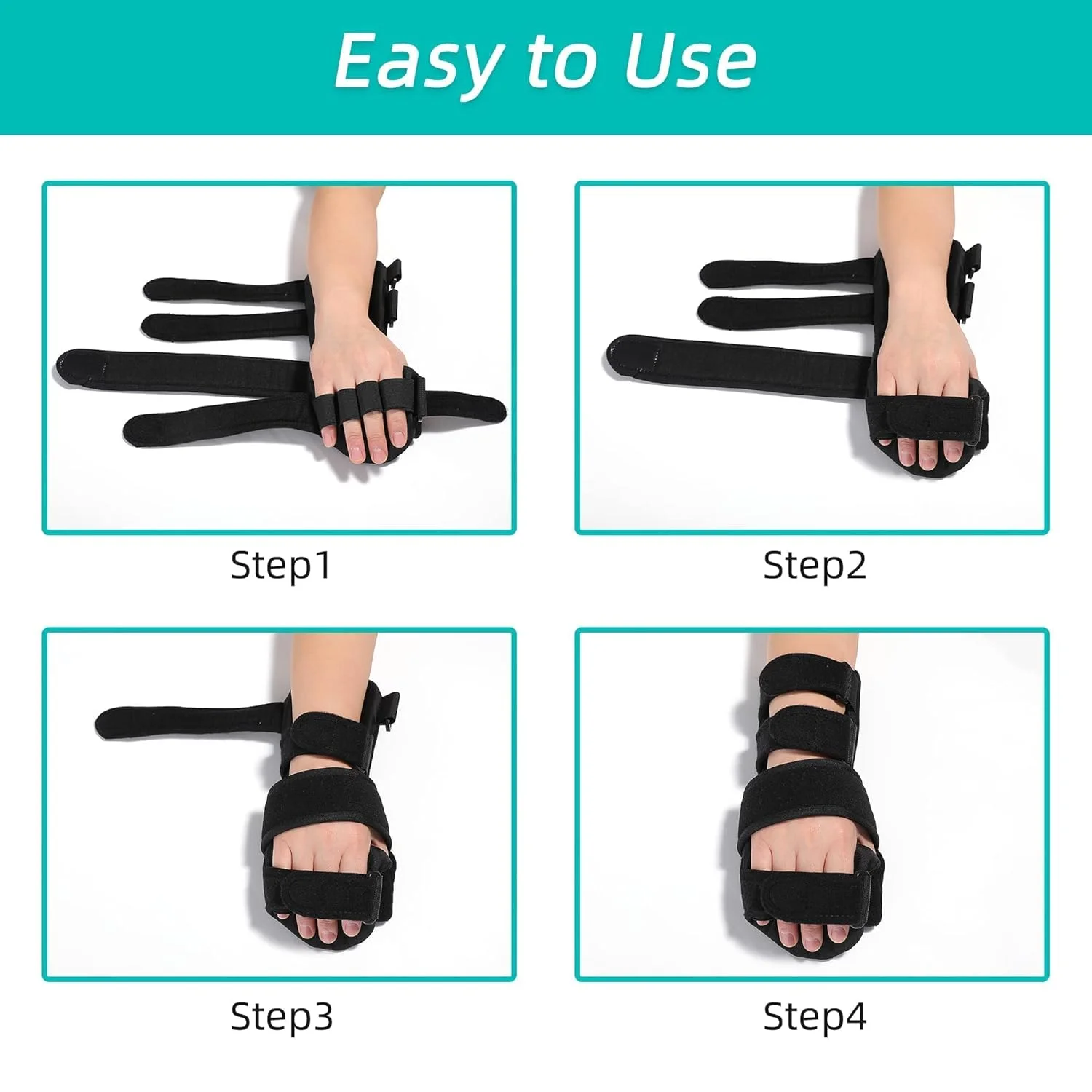 Fanwer Resting Hand Splint with Finger Separators - Hand Brace for Finger Contractures - Night Immobilizer Support for Carpal Tunnel Wrist Pain - Thumb Stabilizer Strap For Correction & Comfort (Left) Fanwer Resting Hand Splint with Finger Separators - Hand Brace for Finger Contractures - Night Immobilizer Support for Carpal Tunnel Wrist Pain - Thumb Stabilizer Strap For Correction & Comfort (Left)