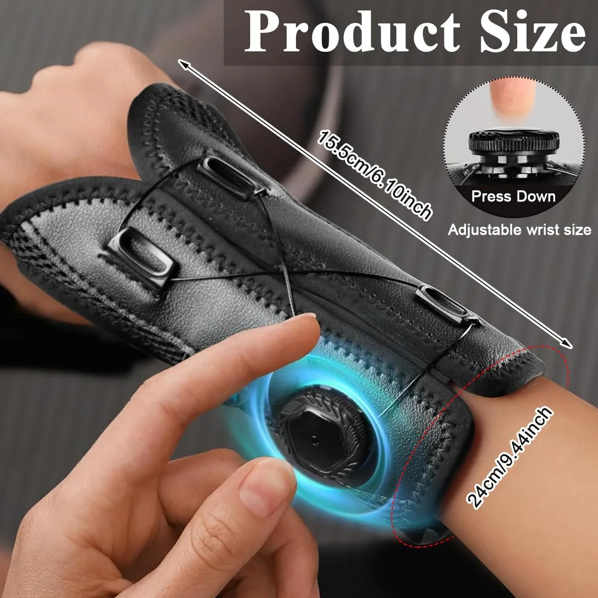 مچ بند النگانت بوت با دستگیره قابل تنظیم برای تونل کارپال، مناسب برای دست چپ و راست، مچ بند با آتل فلزی - مچ بند برای تسکین درد، آسیب ها و رگ به رگ شدن