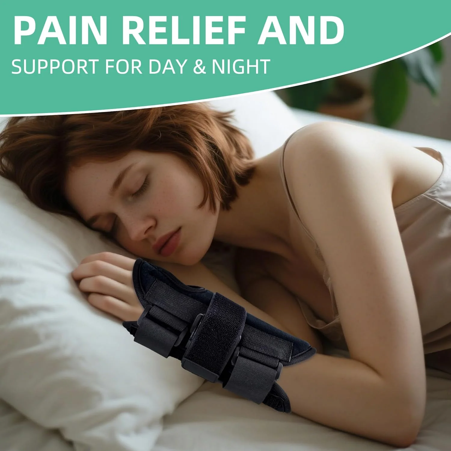 مچ بند espfree، آتل مچ دست برای سندرم تونل کارپال (دست راست - مشکی، کوچک (بسته 1 عددی))