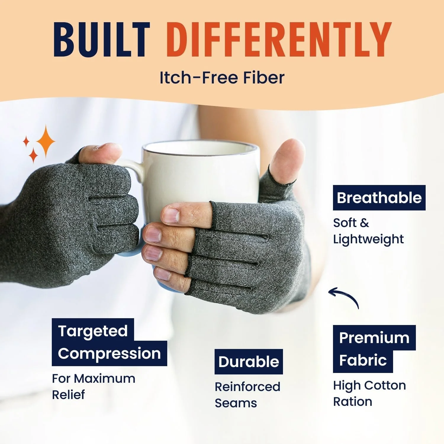 دستکش های فشاری آرتروز دکتر فردریک اورجینال - تسکین درد دست، تونل کارپال، رینود و گردش خون ضعیف