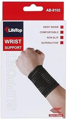 مچ بند مشکی قابل تنظیم فیتو برای تناسب اندام - مچ بند راحت و بادوام برای وزنه برداری، باشگاه و ورزش، سایز آزاد