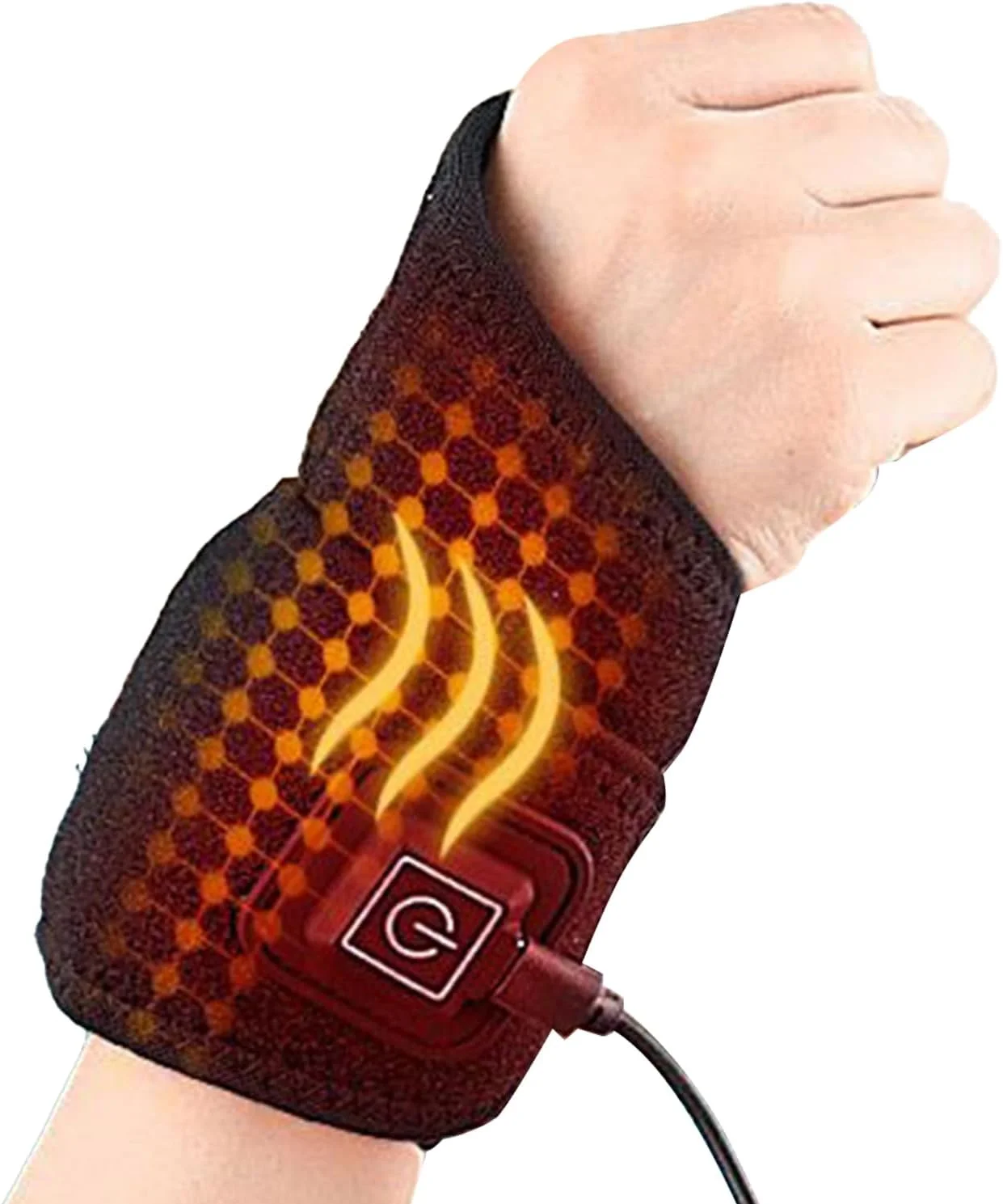 Heated Wrist Wrap,3-speed USB Electric Wrist Wraps | Home Supplies for Winter Fitness Recovery Spa Relaxation Wellness Routine Post-workout Indoor Arm Support