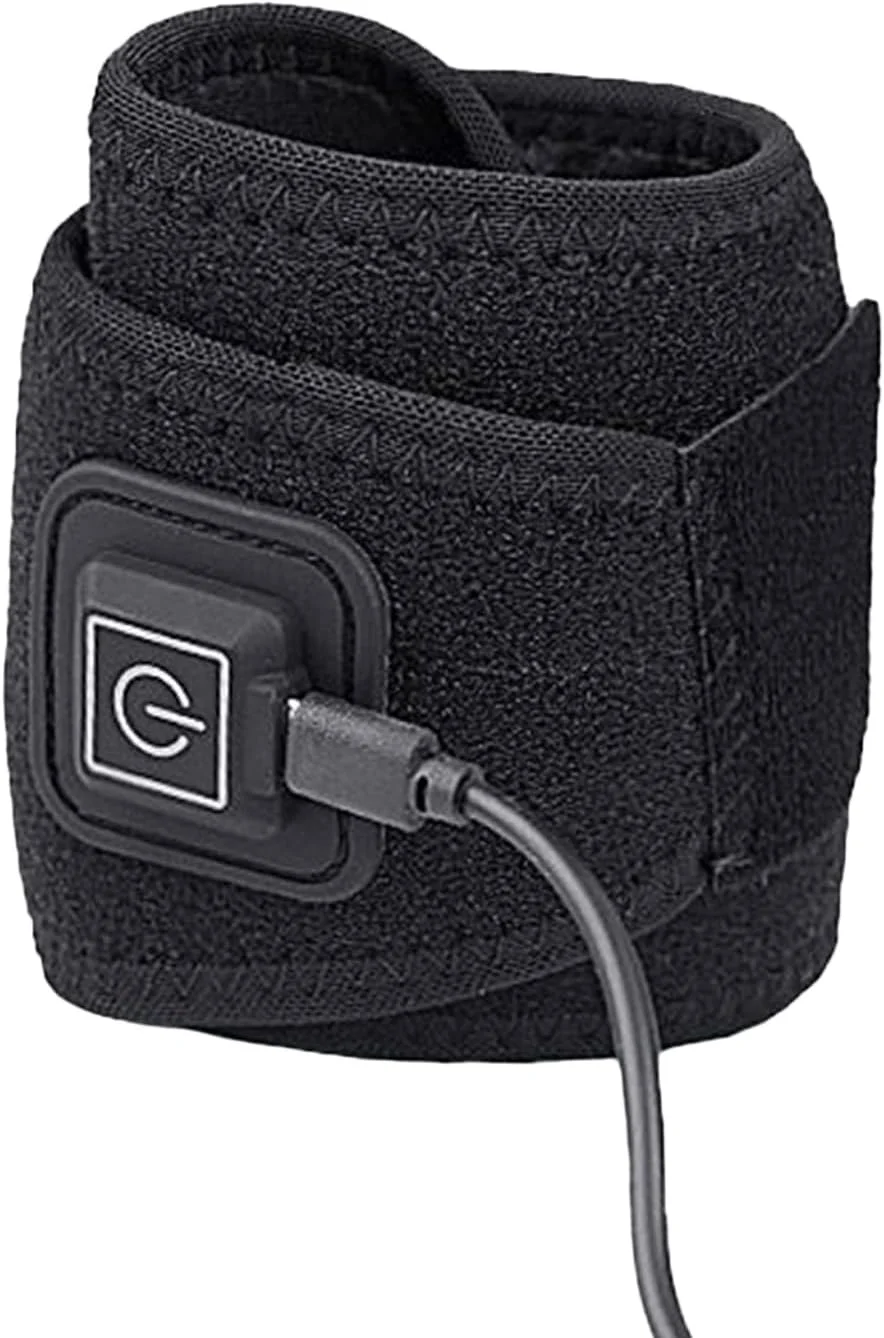 Heated Wrist Brace - 3-speed USB Electric Wrist Wraps | Home Supplies for Winter Fitness Recovery Spa Relaxation Wellness Routine Post-workout Indoor Arm Support