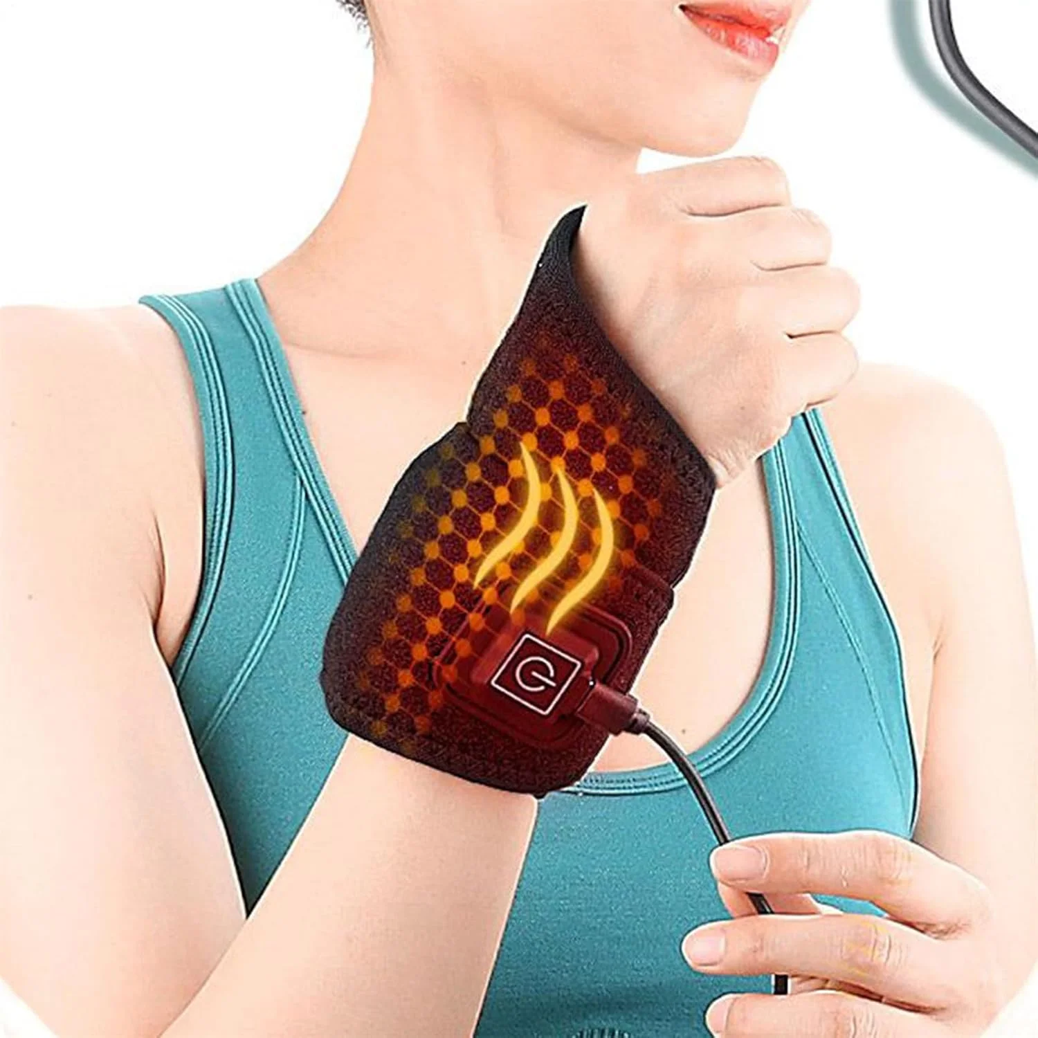 مچ بند گرمایشی | گرم کننده مچی برقی USB با 3 سرعت - لوازم بدنسازی و یوگا برای ریلکسیشن، اسپا، منزل، ریکاوری در فضای باز، روتین سلامتی بعد از تمرین، کریسمس