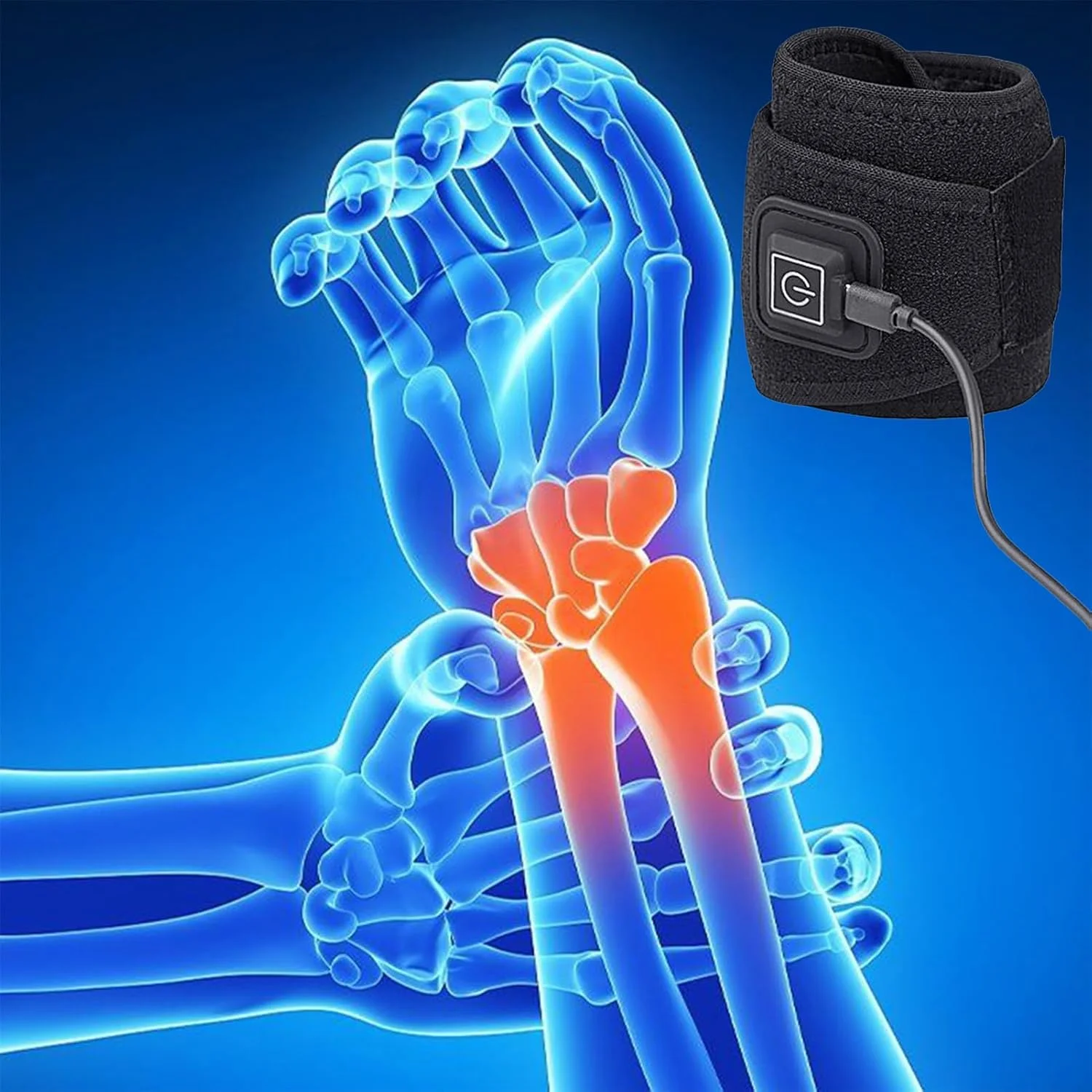 مچ بند گرمایشی، مچ بند برقی USB با 3 سرعت | لوازم بدنسازی و یوگا برای ریلکسیشن، اسپا، منزل، ریکاوری در فضای باز، روتین تندرستی بعد از تمرین، کریسمس