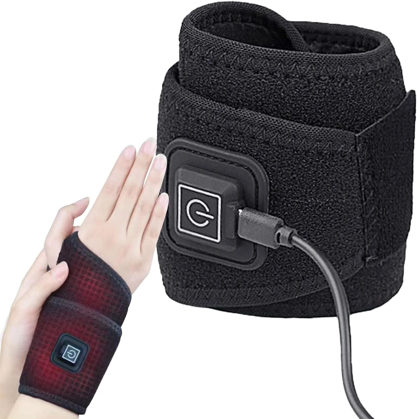 مچ بند گرمایشی | مچ بند برقی USB با 3 سرعت | لوازم خانگی برای ریکاوری تناسب اندام زمستانی، آرامش اسپا، روتین سلامتی، پشتیبانی از بازو در داخل خانه بعد از تمرین