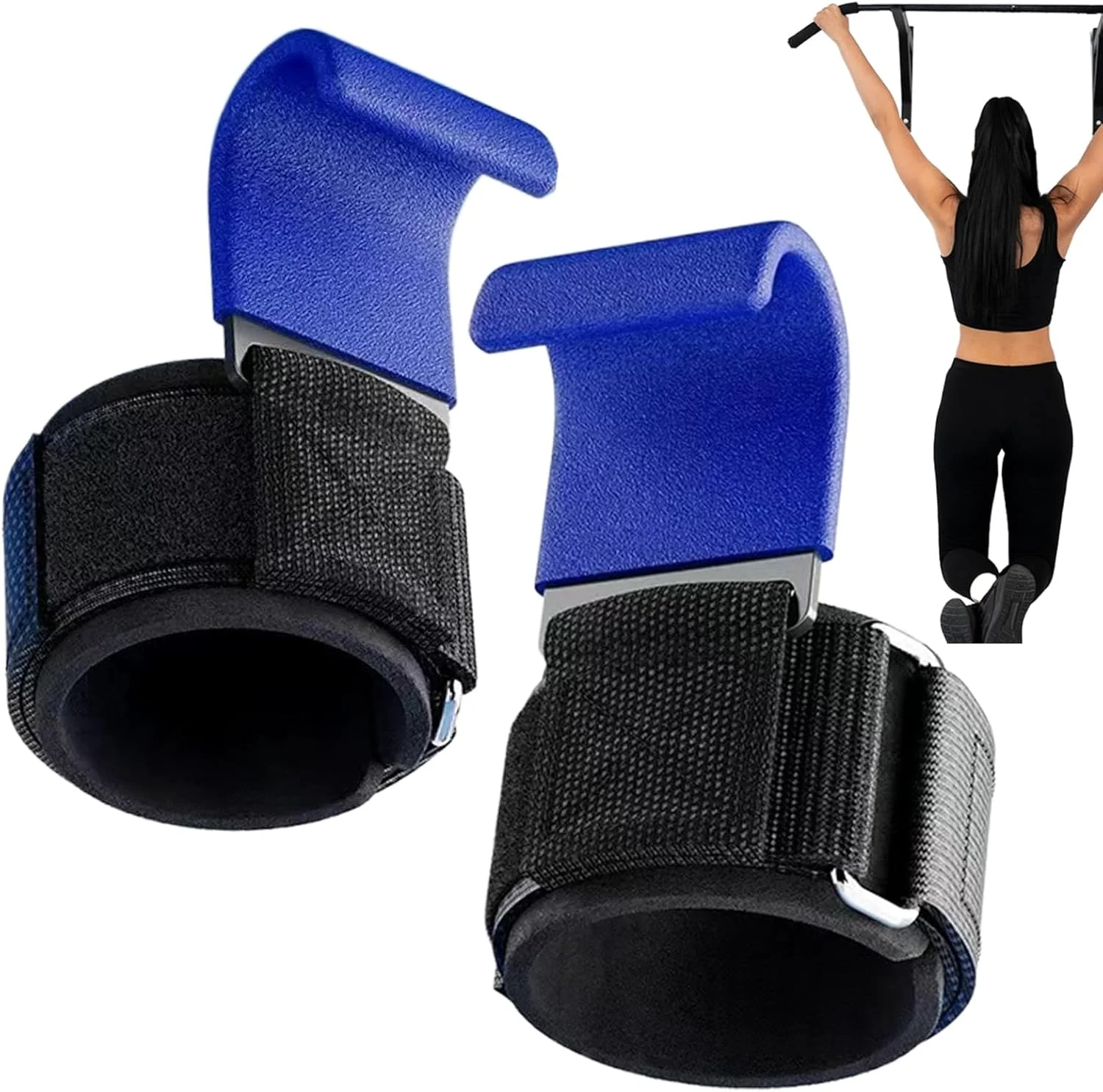 مچ بند لیفتینگ برای مردان | قلاب لیفت ددلیفت با دستگیره - قلاب های مچ بند ارگونومیک و پد دار برای تمرین، خانه، تمرینات قدرتی، باشگاه