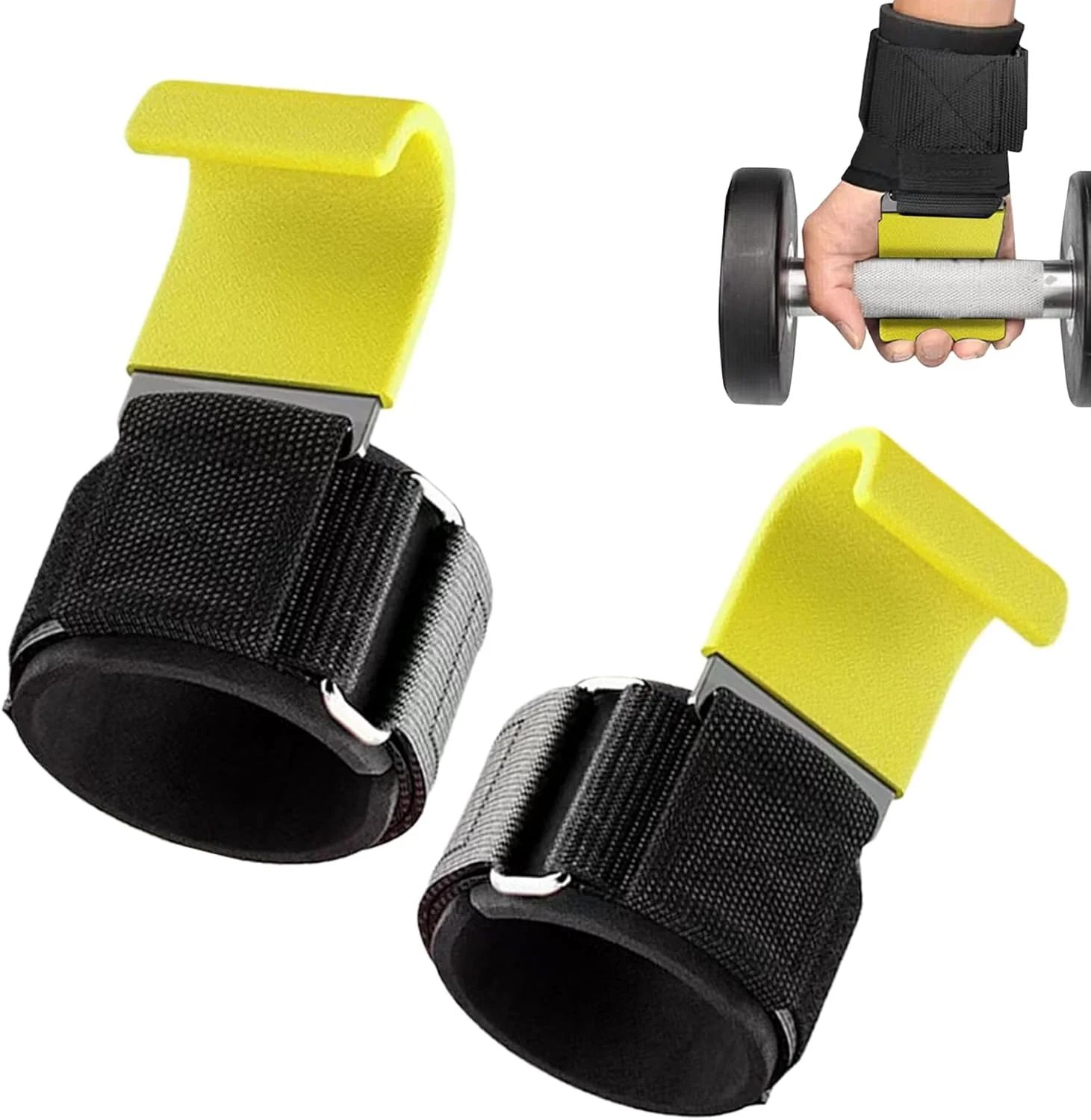 مچ بند وزنه برداری - قلاب های گیره بدنسازی | مچ بند ارگونومیک پد دار برای تمرین، خانه، تمرینات قدرتی، باشگاه