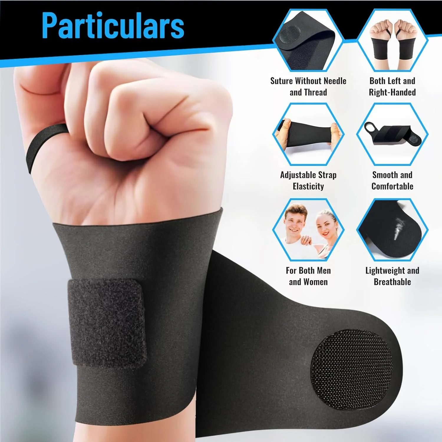 مچ بند محافظ CharmBurst، مچ بند تونل کارپال، مچ بند برای آرتروز، تاندونیت، درد مچ دست، الاستیک فوق العاده نازک