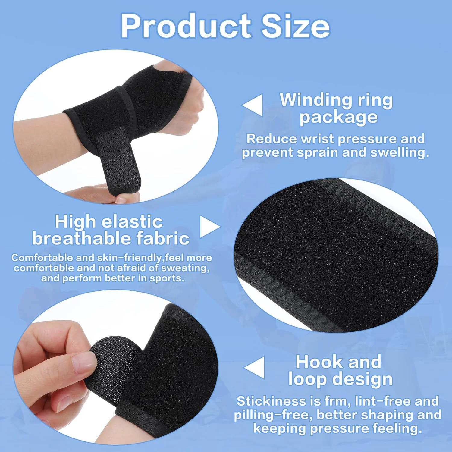 MBAIYO 4 عدد مچ بند حمایتی کودکانه، مچ بند خواب شبانه با بندهای فشاری قابل تنظیم برای ورزش، محافظ مچ دست جوانان برای ورزش و فعالیت های روزانه