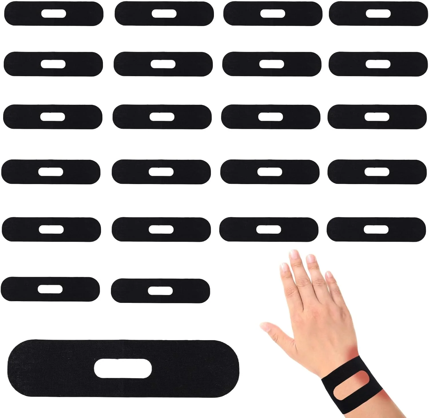 24 عدد مچ بند ورزشی، مچ بندهای کینزیولوژی ضد آب ممتاز، لوازم جانبی ورزشی کاربردی برای بازی با توپ، وزنه برداری، صخره نوردی، تناسب اندام (مشکی)
