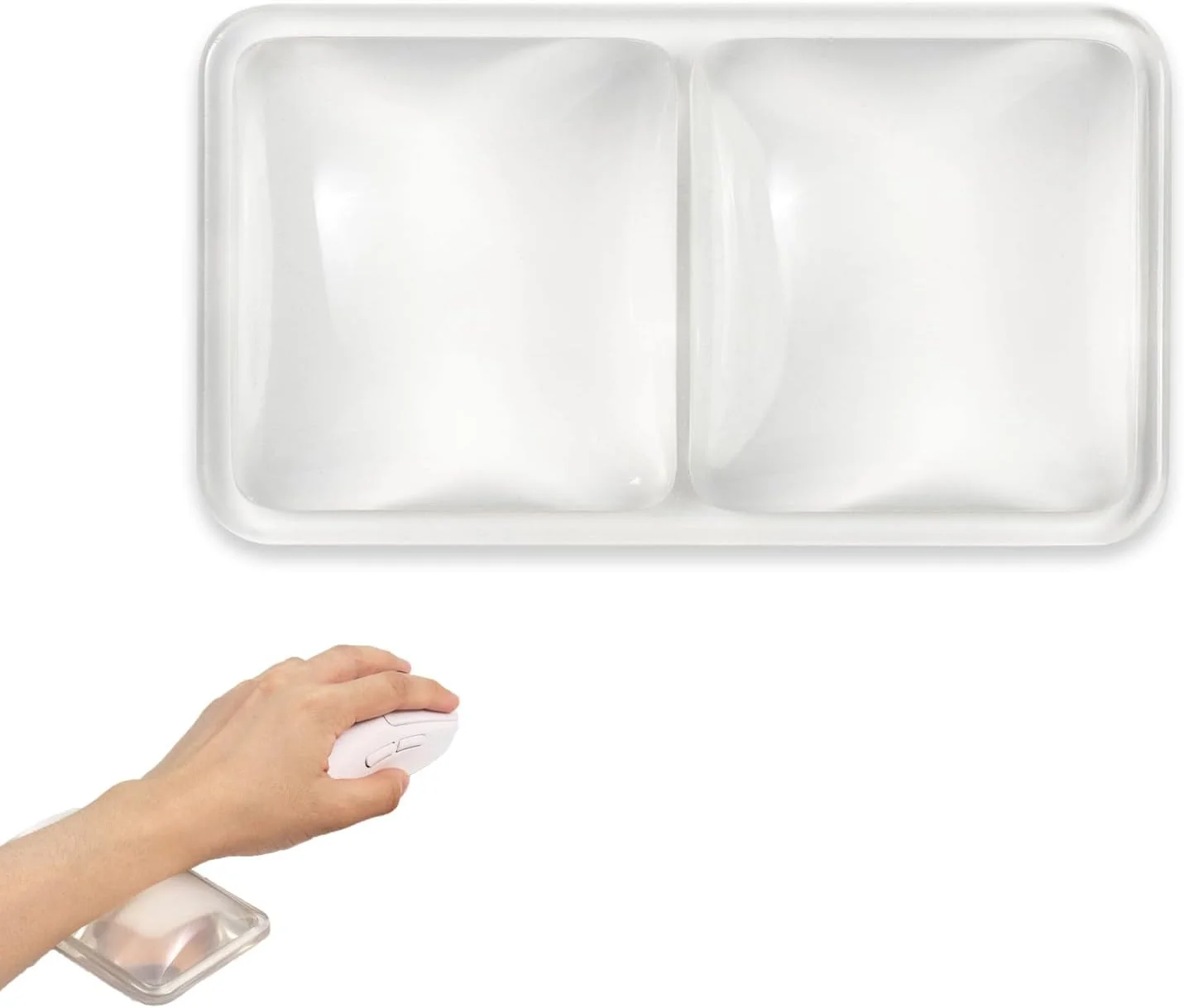 تکیه گاه مچی ژله ای سیلیکونی، تکیه گاه مچی ماوس شفاف و طرح بلوک فانتزی