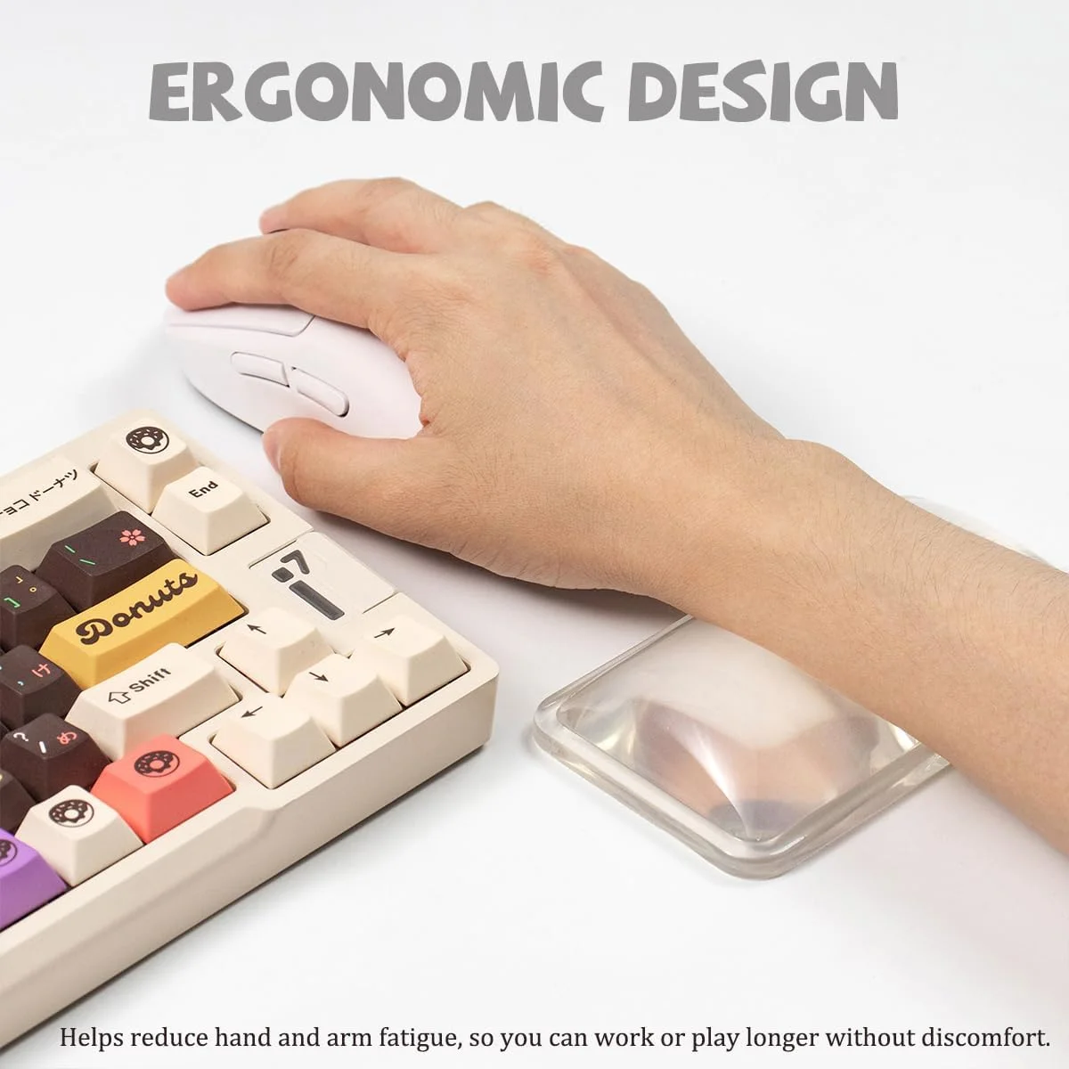 تکیه گاه مچی ژله ای سیلیکونی، تکیه گاه مچی ماوس شفاف و طرح بلوک فانتزی