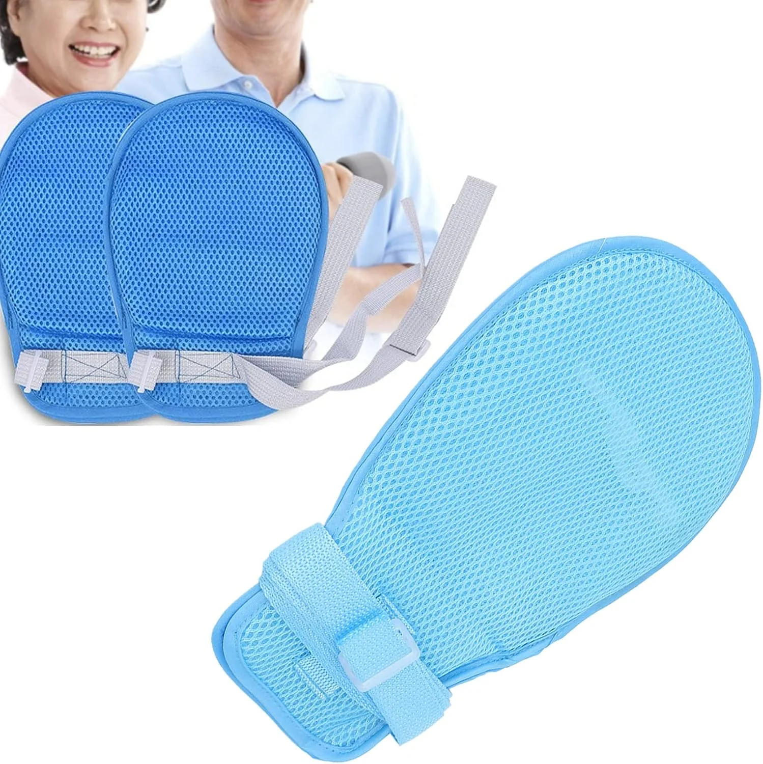 Dementia Restraint Gloves, Breathable Hand Fixed Restraint Gloves, Avoid Accidental Injuries Hand Control Gloves for Elderly