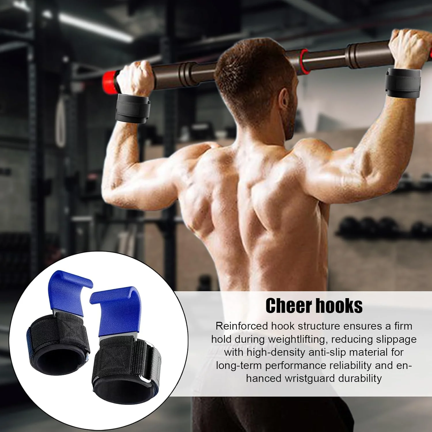 Weight Lifting Wrist Wraps - Hand Grips Deadlift Hook | Ergonomic Padded Wrist Wraps Hooks Supports for Workout, Home, Strength Training, Gym Weight Lifting Wrist Wraps - Hand Grips Deadlift Hook | Ergonomic Padded Wrist Wraps Hooks Supports for Workout, Home, Strength Training, Gym