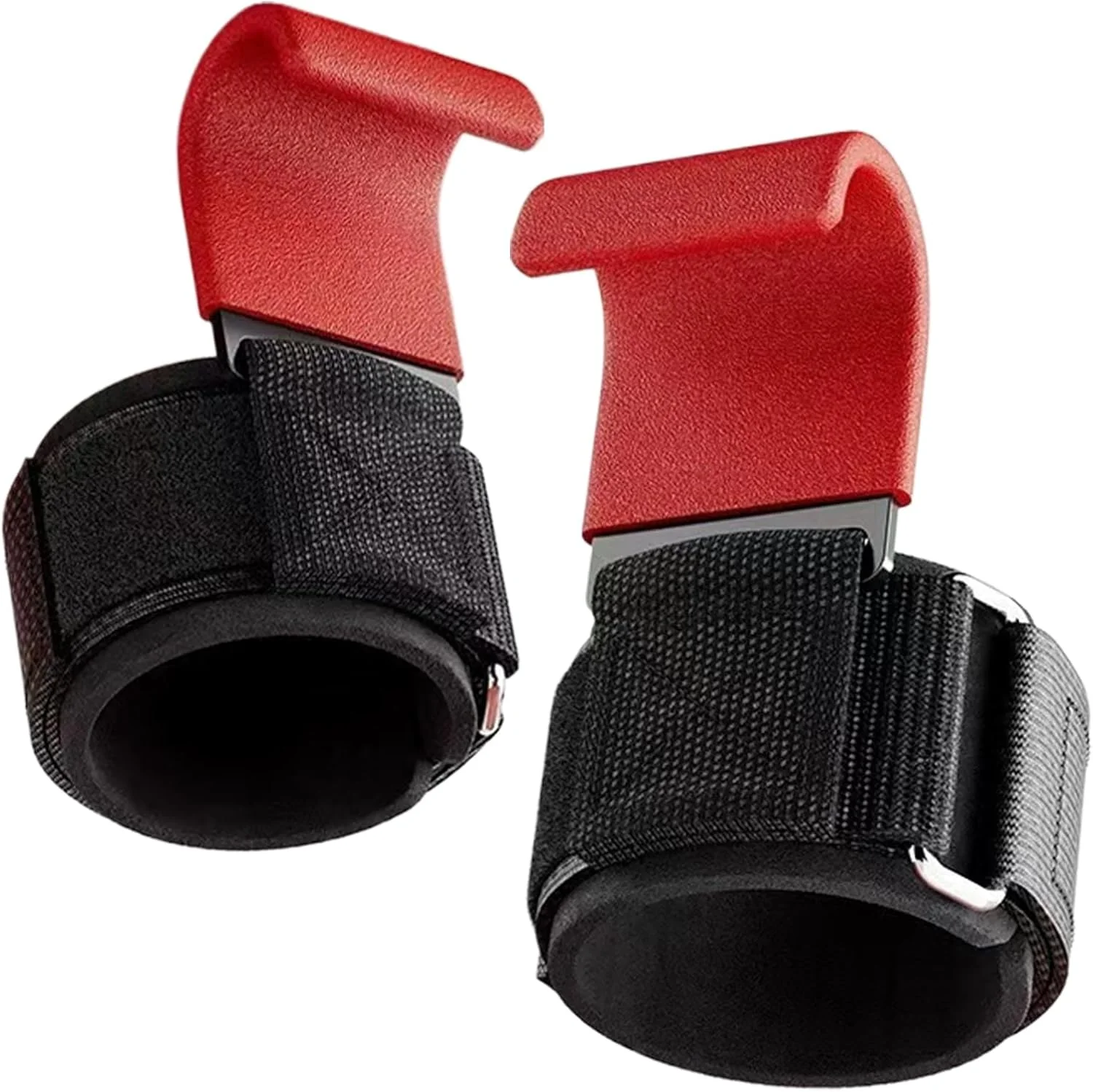 بند مچ برای وزنه برداری | قلاب های گیره برای پاورلیفتینگ | قلاب های مچ بند ارگونومیک و پد دار برای تمرین، خانه، تمرینات قدرتی، باشگاه