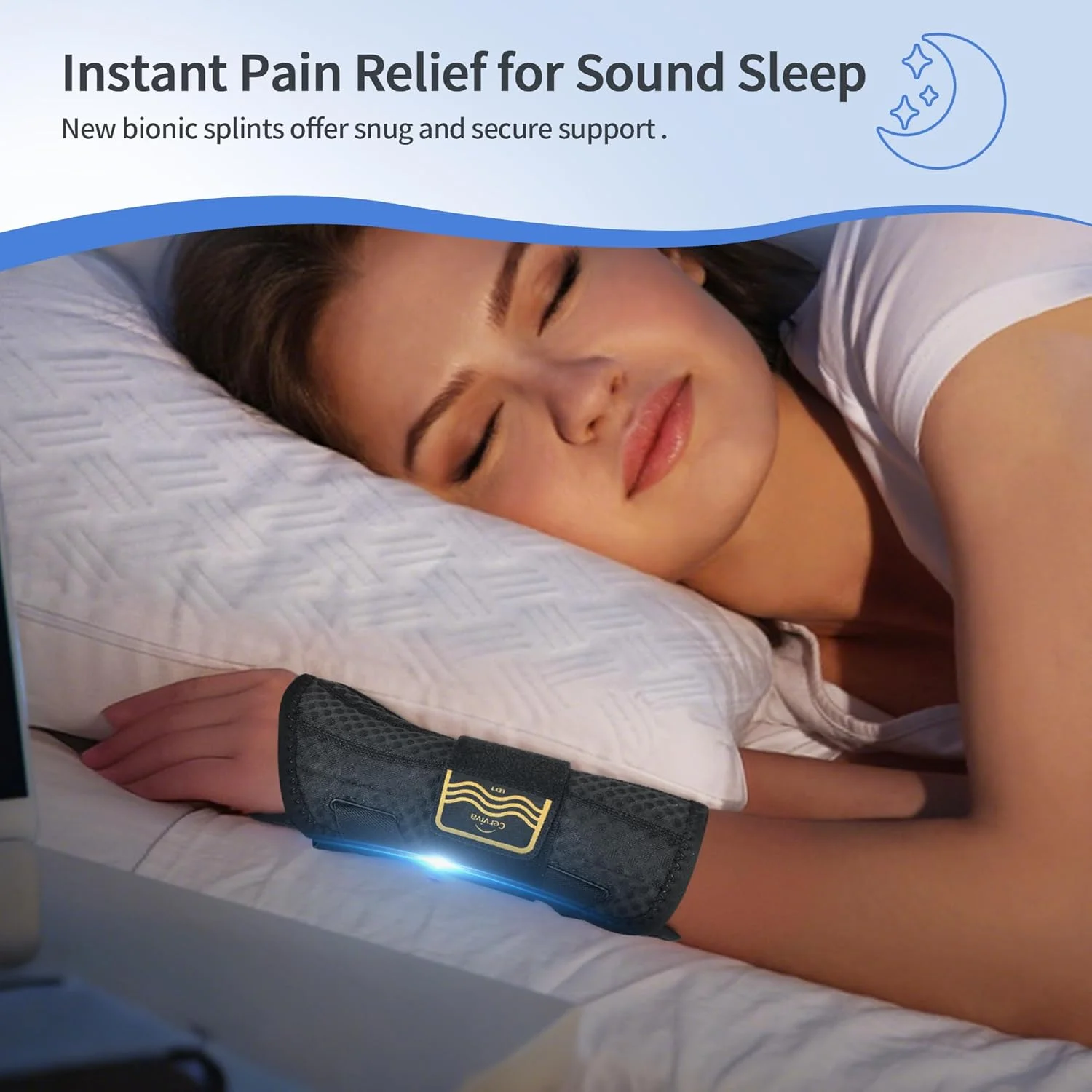 مچ بند طبی کارپال تونل Cerviva برای زنان و مردان، آتل فلزی مچ دست برای تسکین درد تاندونیت، آرتروز، رگ به رگ شدن، مناسب دست چپ یا راست برای کار، مچ بند سفت و سخت برای خواب، مشکی