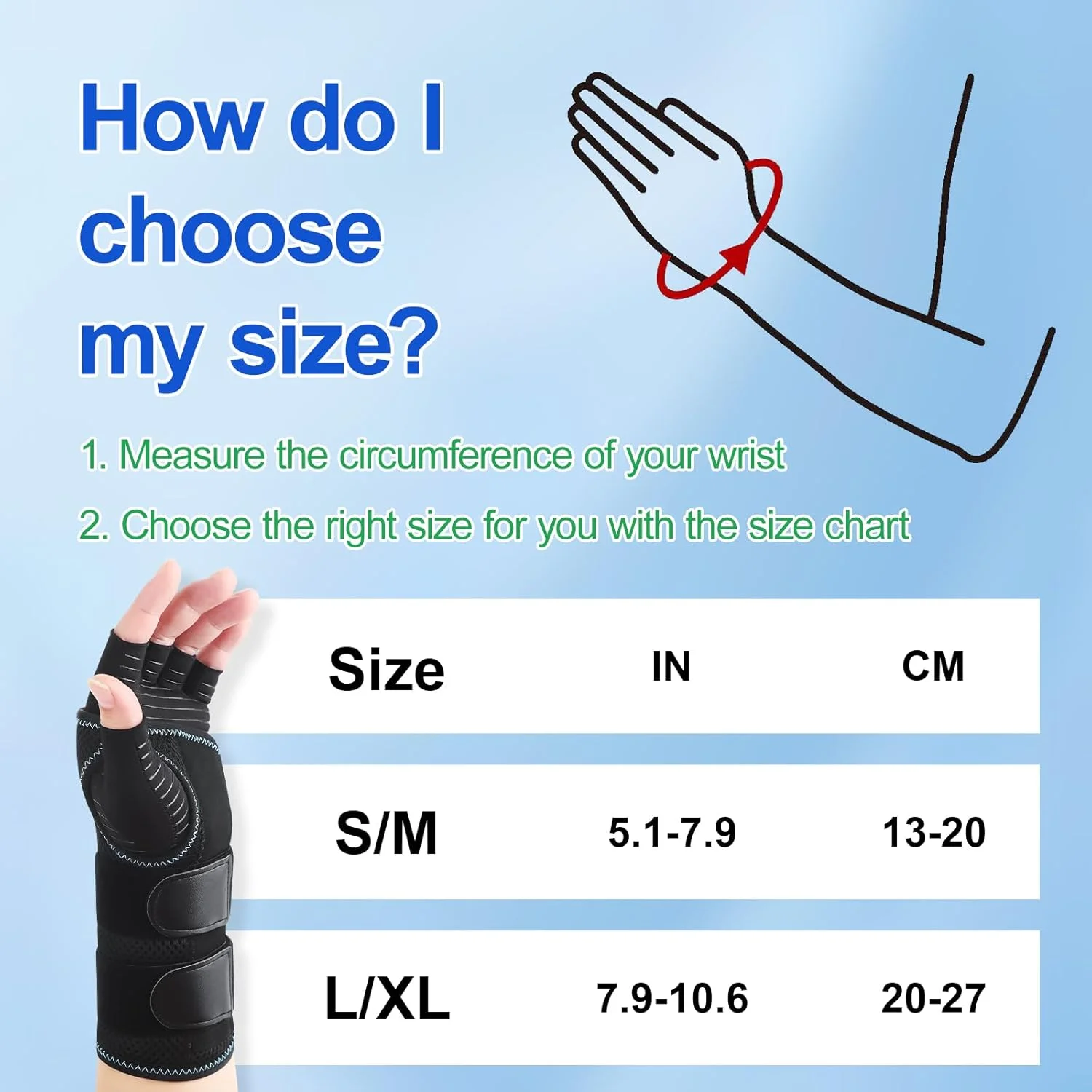 مچ بند تونل کارپال CHIYAN با دستکش آرتروز مسی، تثبیت کننده آتل فلزی قابل تنظیم، مچ بند زنانه مردانه برای تسکین درد در طول روز و شب، کار، تایپ، تاندونیت، رگ به رگ شدن