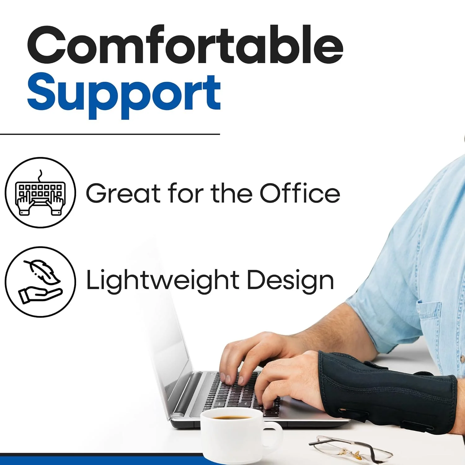 Carpal Tunnel Wrist Brace Night Support - Wrist Splint Arm Stabilizer & Hand Brace for Carpal Tunnel Syndrome Pain Relief with Compression Sleeve for Forearm or Wrist Tendonitis Pain (Left)