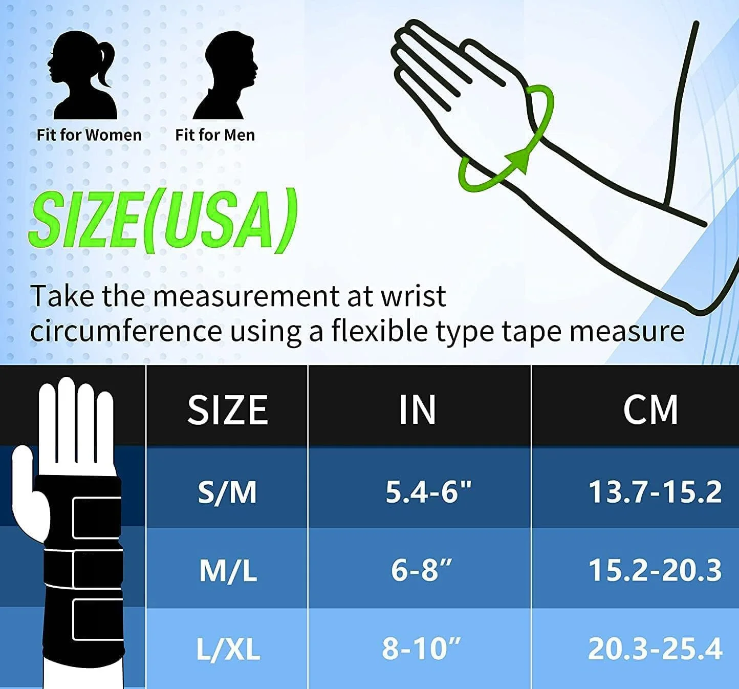 Carpal Tunnel Wrist Brace Night Support Fit for Work, Pain Relief Wrist Splint for Tendonitis, Sprain, Strain, Rigid Hand Brace for Arthritis for Women and Men Right Hand (M/L)-Black
