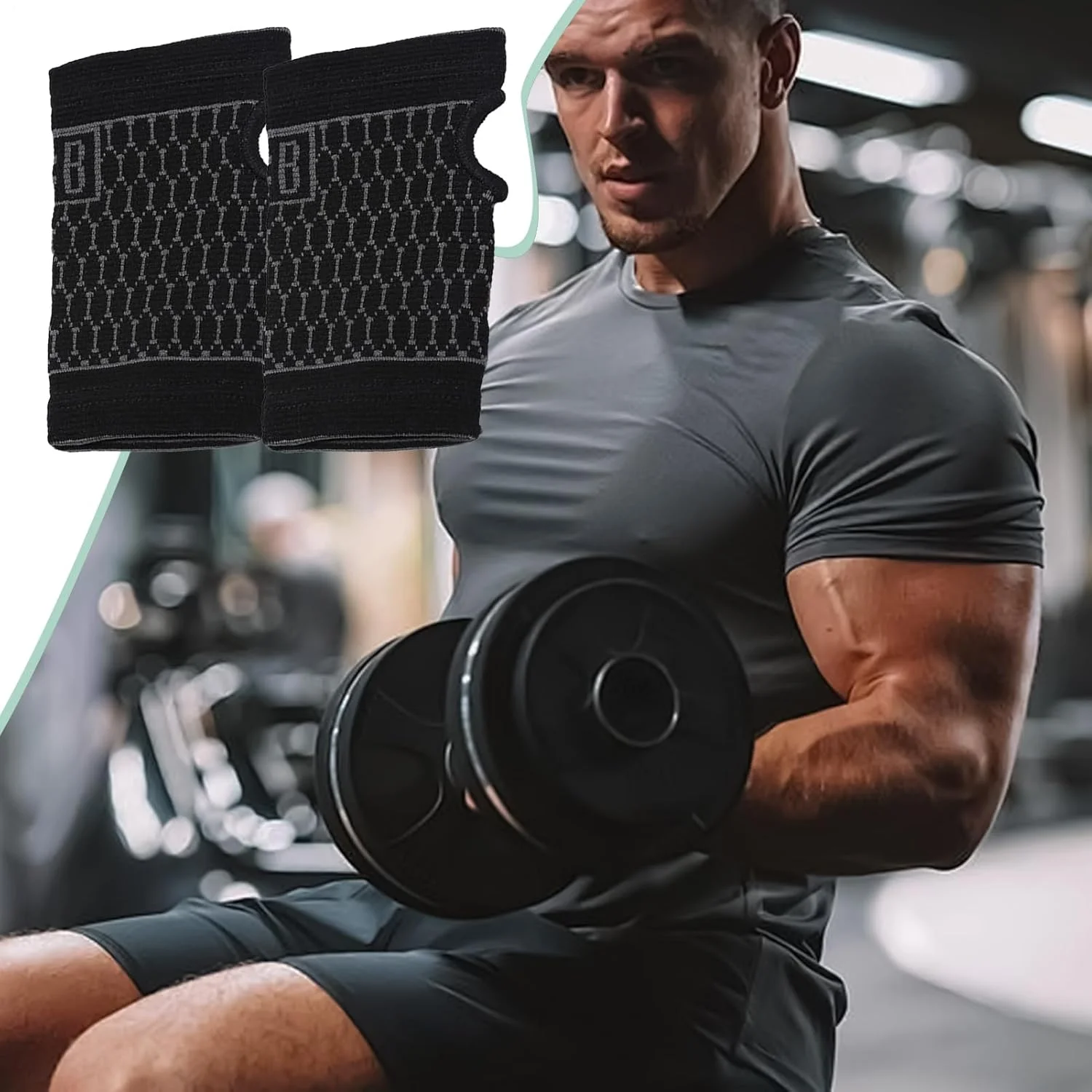 مچ بند، مچ بند های تنفسی، دستکش های بدون انگشت سبک وزن، لوازم تمرینی برای مردان و زنان