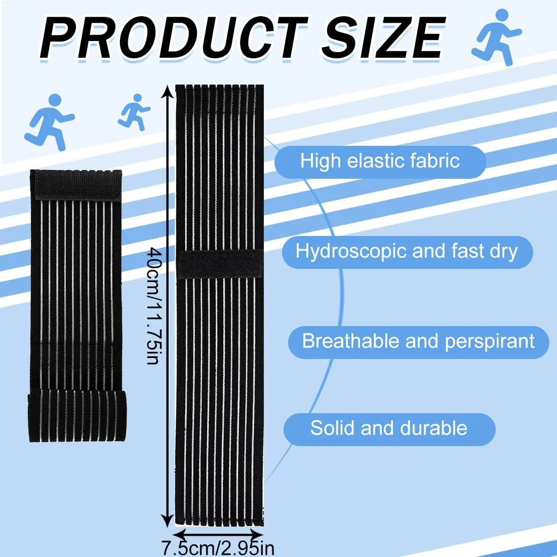 بسته 4 عددی مچ بند، مچ بند تنفسی، مچ بند الاستیک و قابل تنظیم، محافظ مچ قابل تنظیم، مچ بند برای ورزش، تناسب اندام